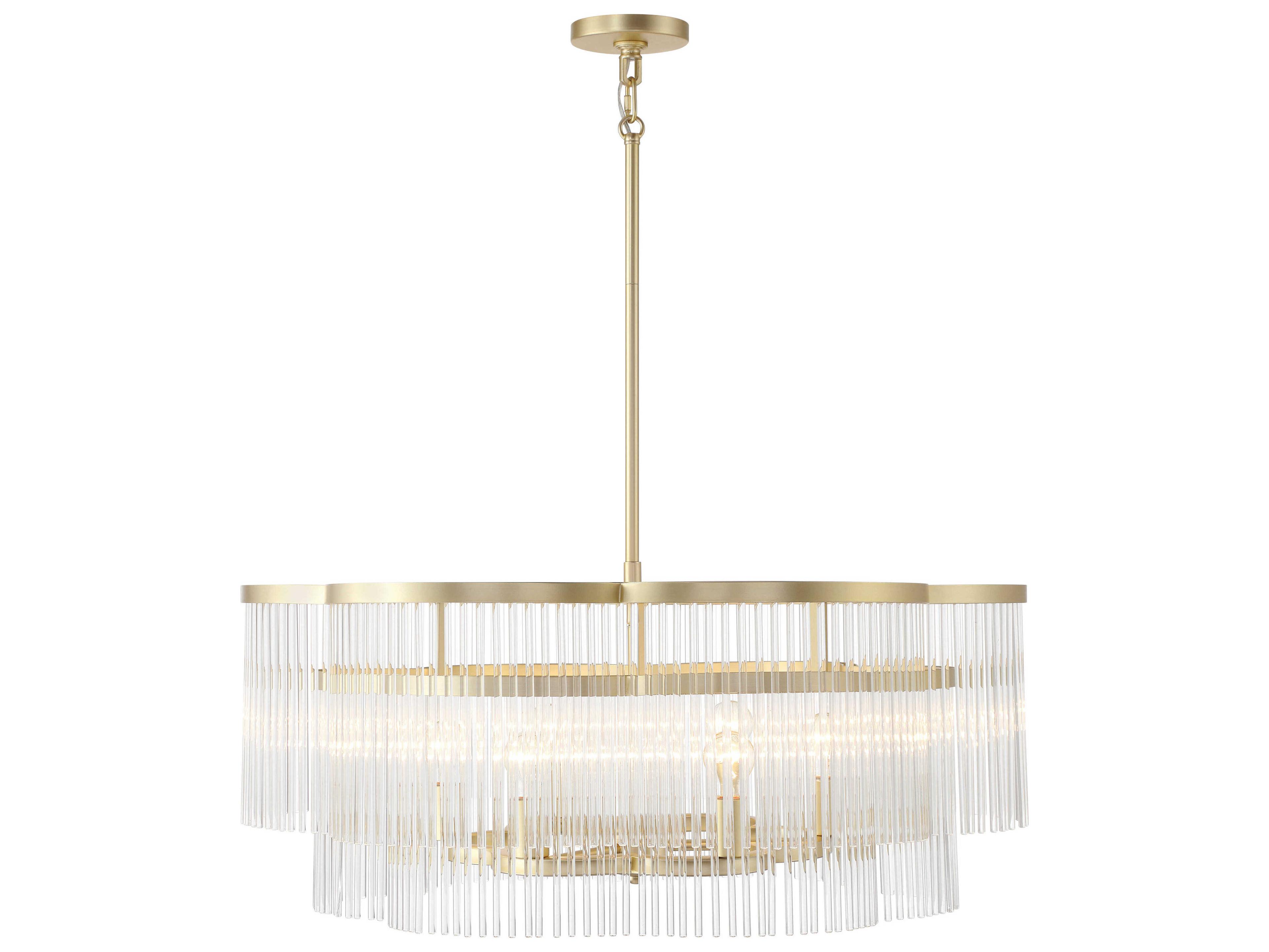 Minka Lavery Azura 6-Light Heirloom Brass Tiered Pendant