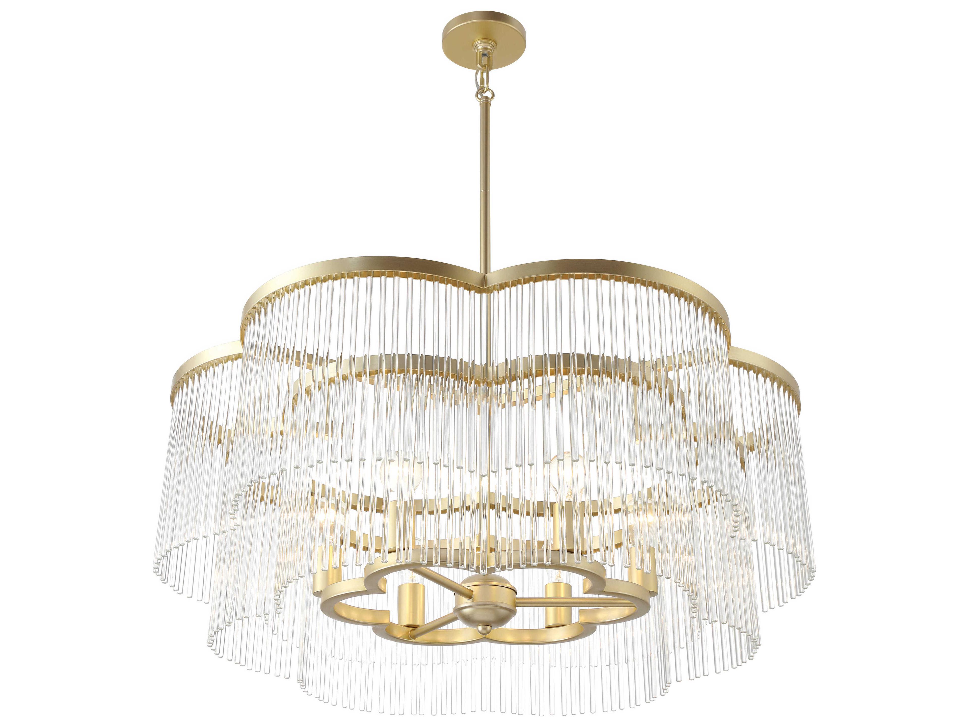 Minka Lavery Azura 6-Light Heirloom Brass Tiered Pendant