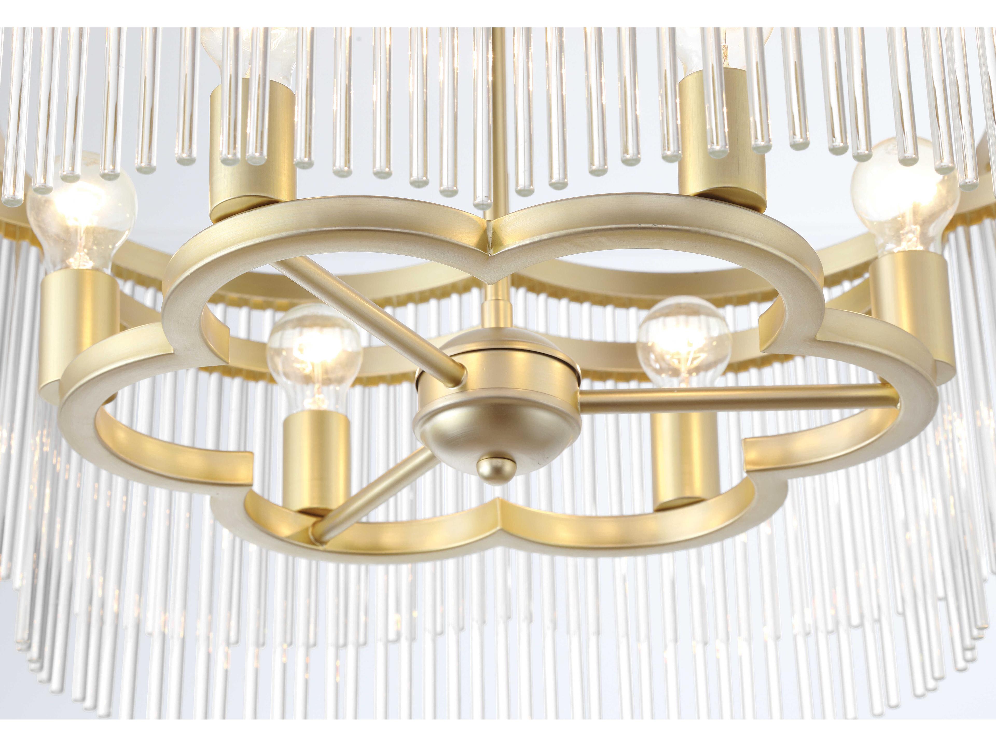 Minka Lavery Azura 6-Light Heirloom Brass Tiered Pendant