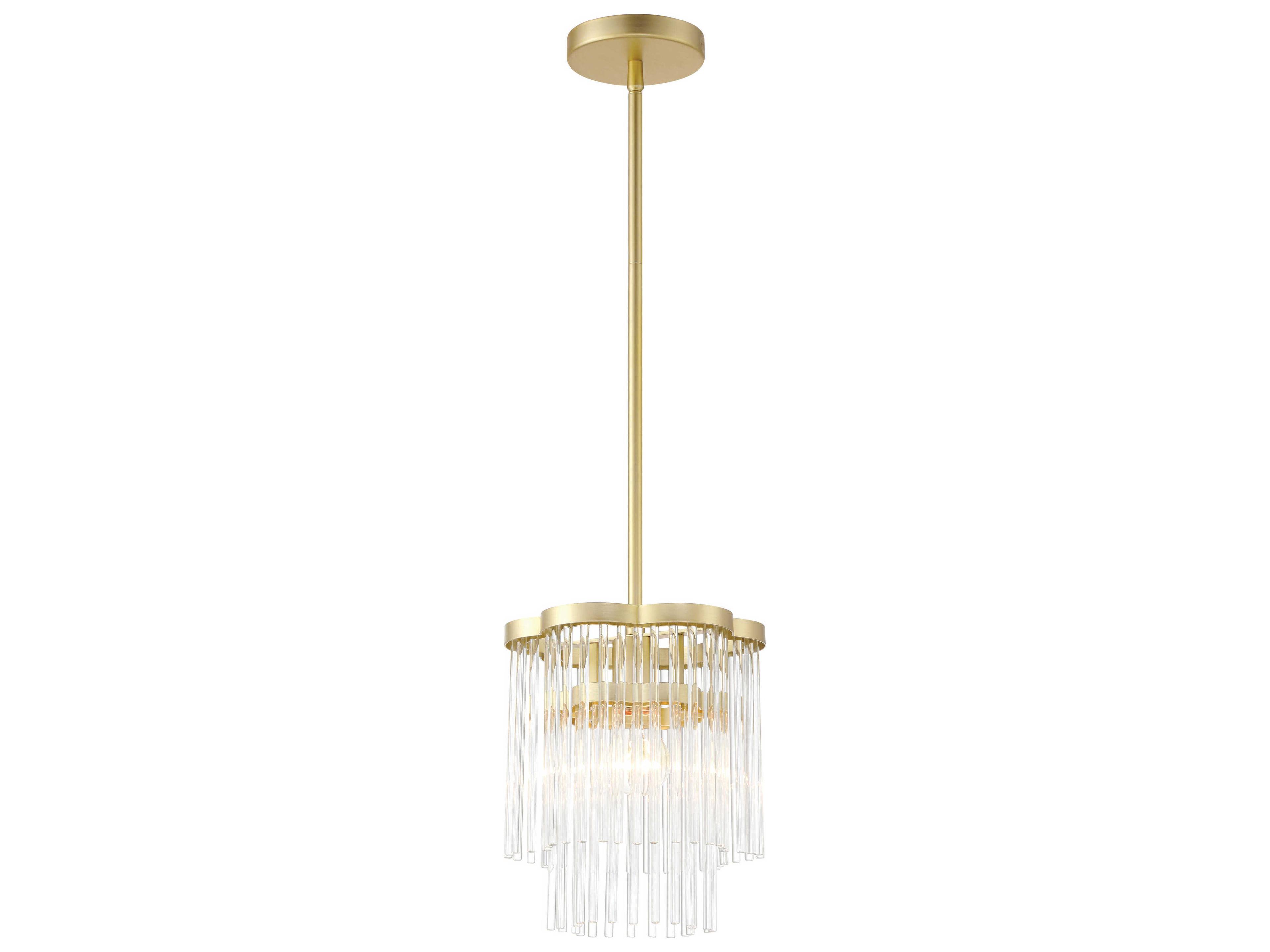 Minka Lavery Azura 1-Light Heirloom Brass Tiered Mini Pendant
