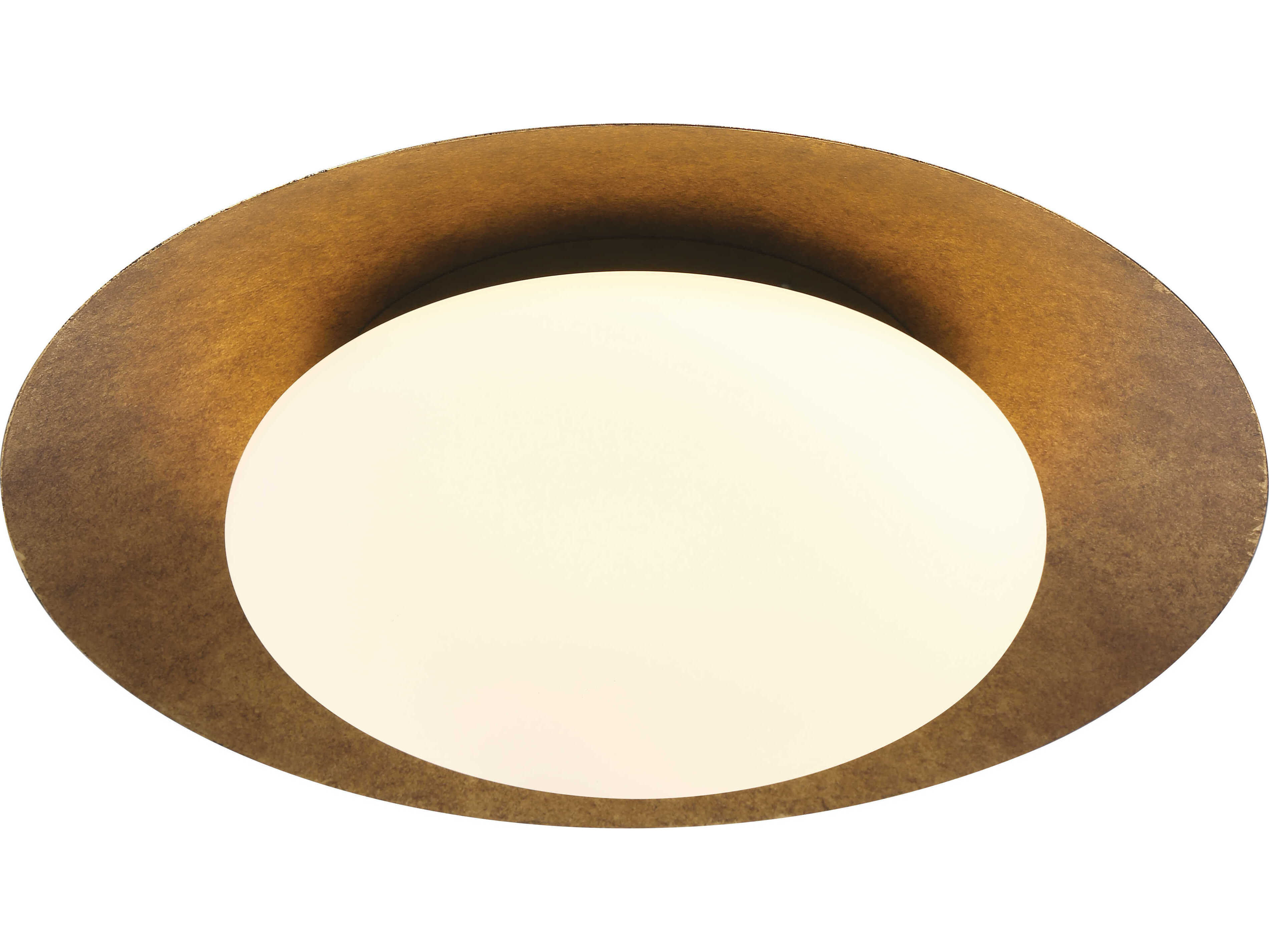 Minka Lavery Zinola 1-Light Sand Coal Halcyon Gold Round Flush Mount
