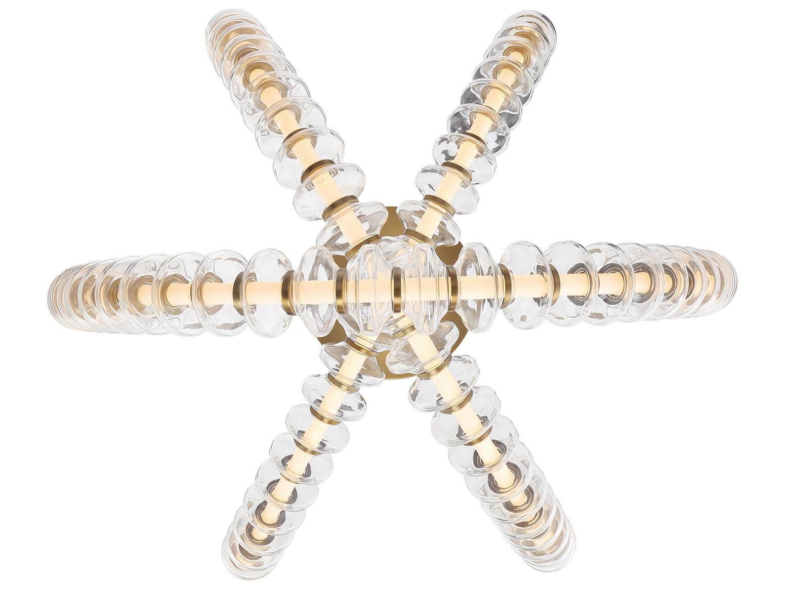 Minka Lavery Pearl Legacy Brass Linear Tiered Flush Mount