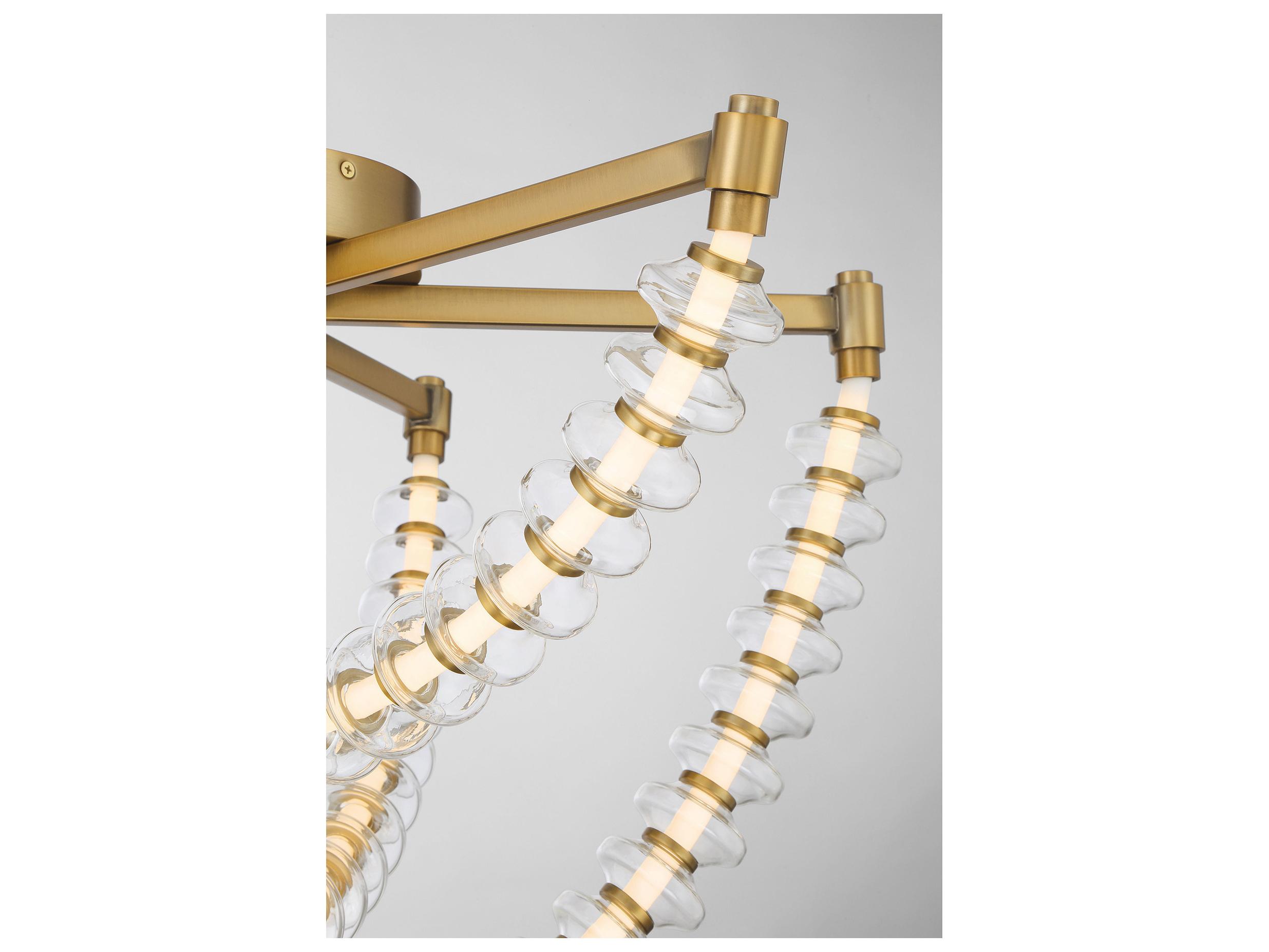 Minka Lavery Pearl Legacy Brass Linear Tiered Flush Mount