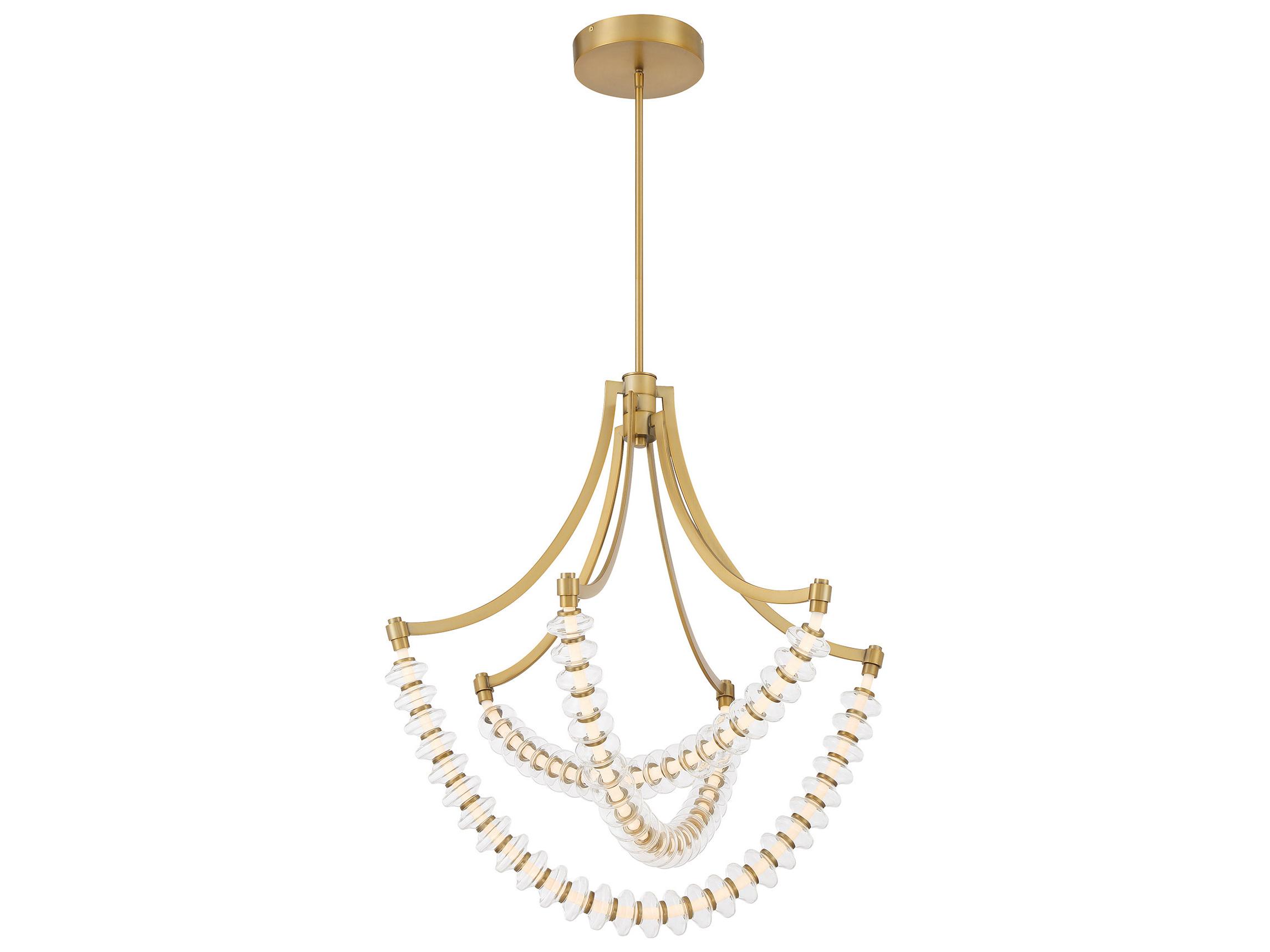 Minka Lavery Pearl Legacy Brass Linear Tiered Chandelier
