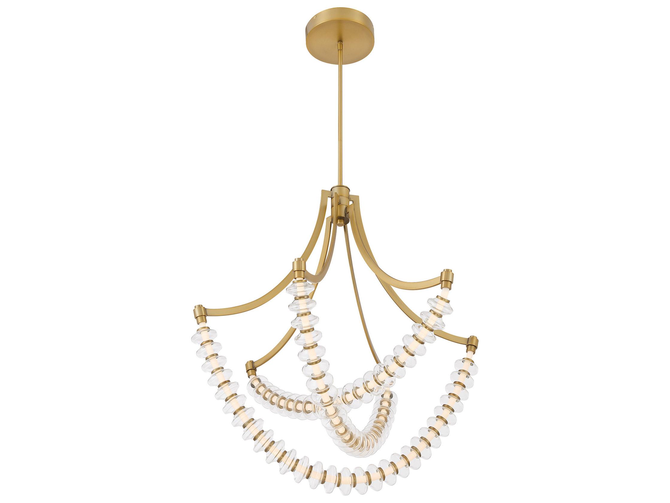 Minka Lavery Pearl Legacy Brass Linear Tiered Chandelier