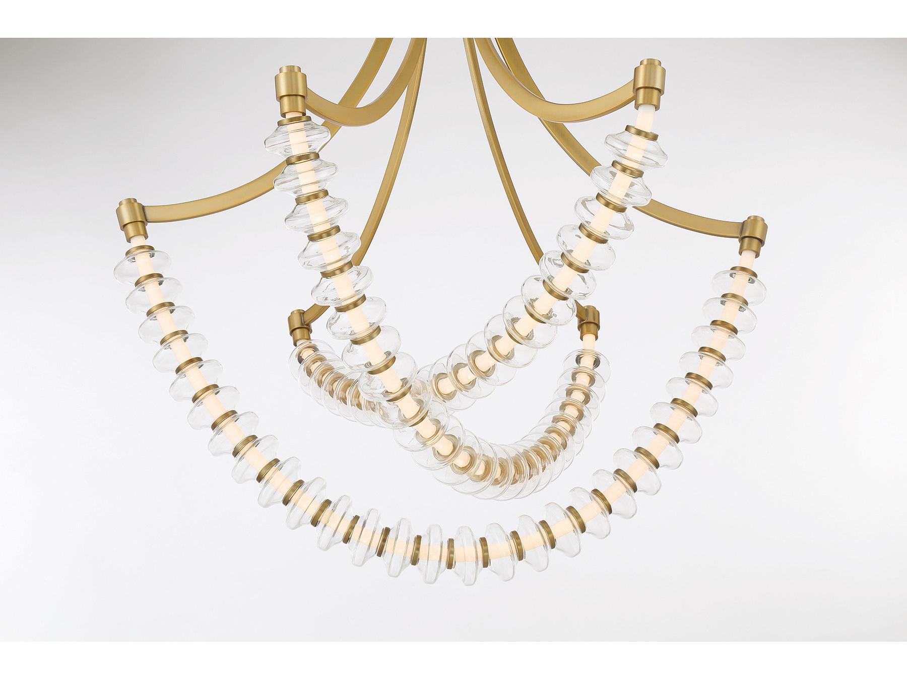 Minka Lavery Pearl Legacy Brass Linear Tiered Chandelier