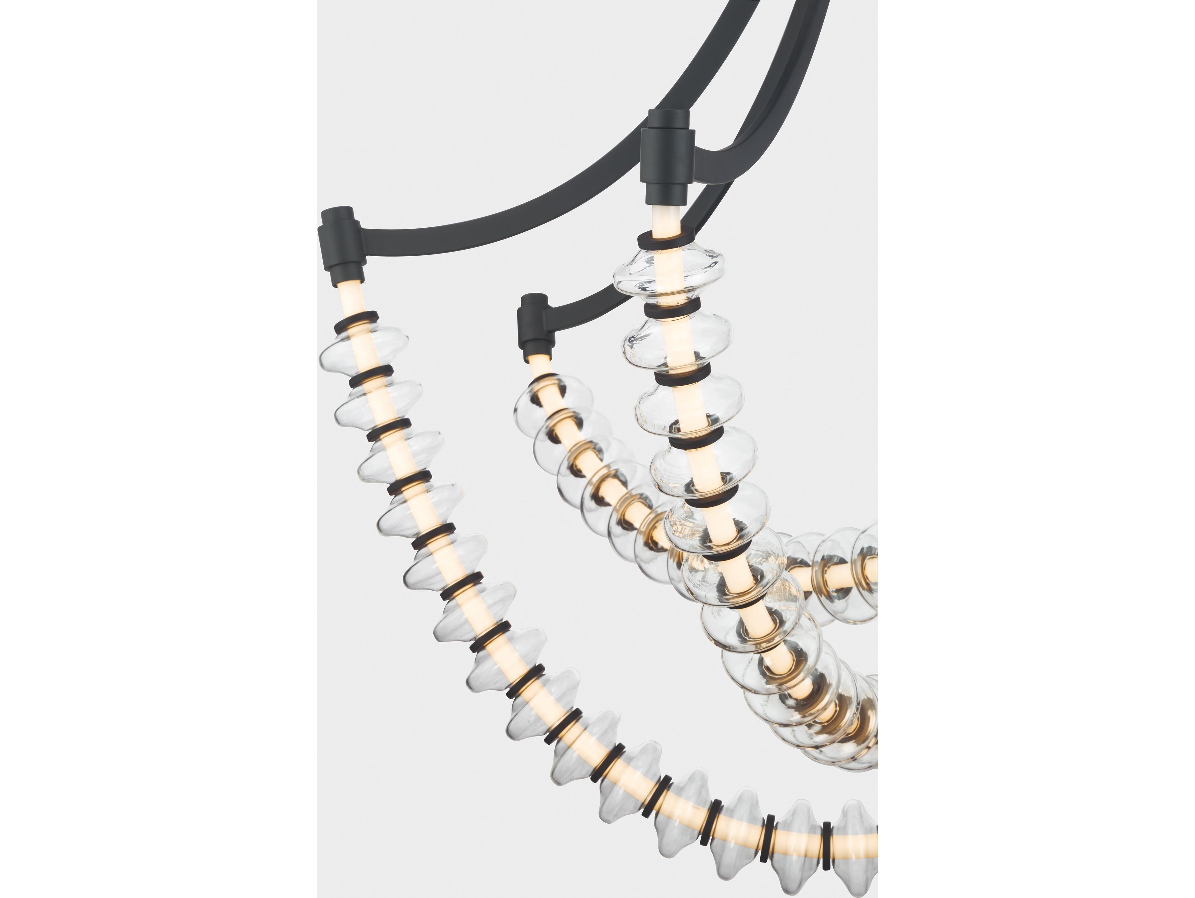 Minka Lavery Pearl Dark Matte Black Linear Chandelier