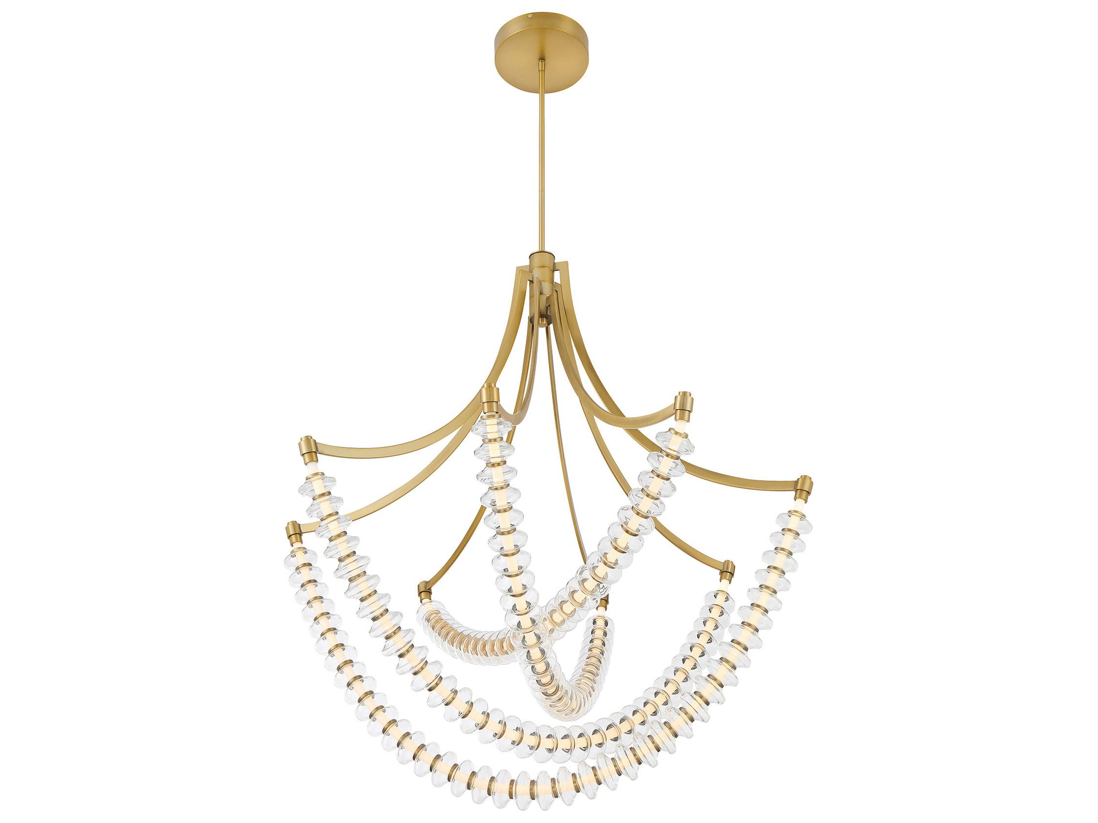 Minka Lavery Pearl Legacy Brass Linear Tiered Chandelier