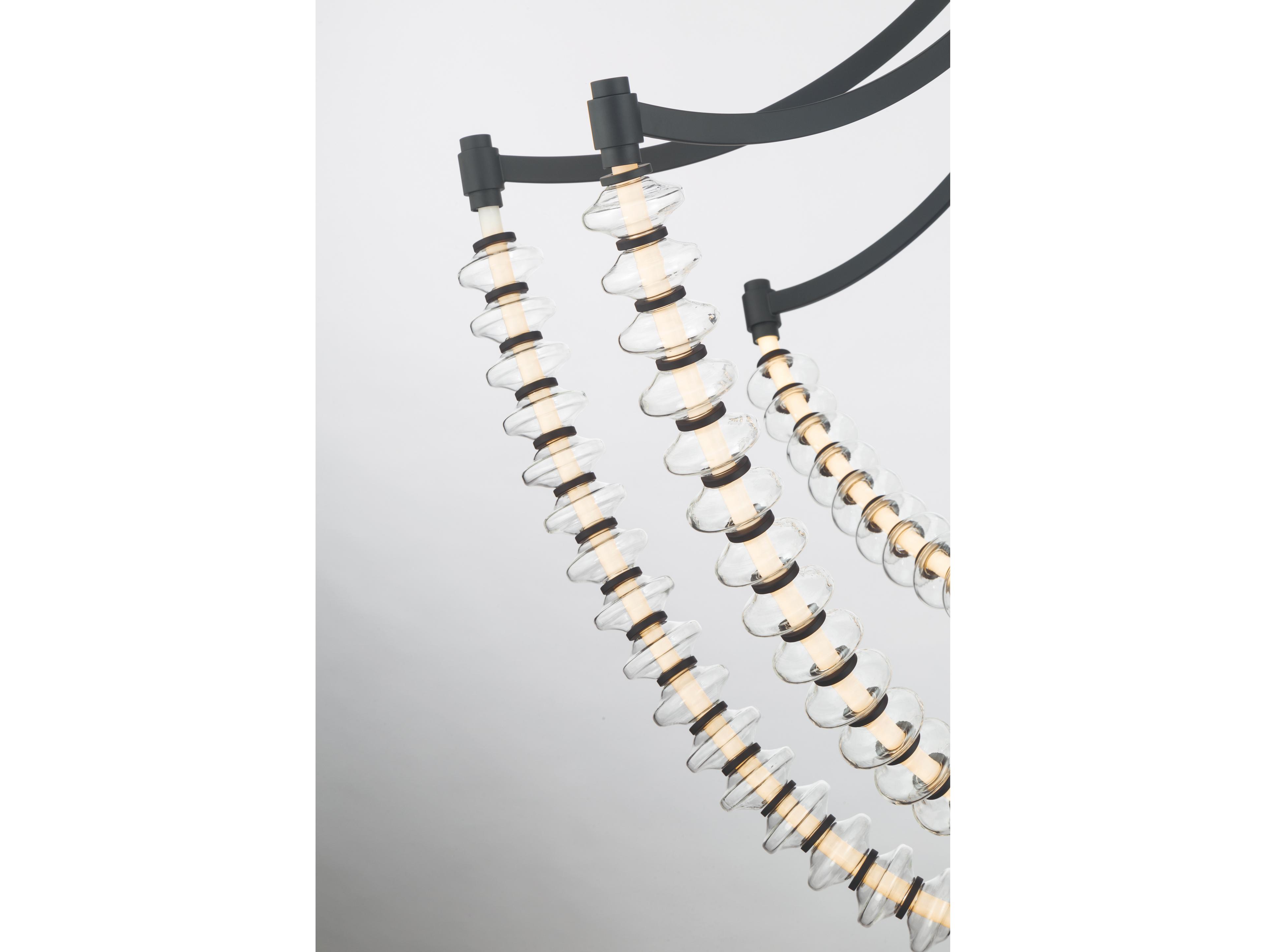 Minka Lavery Pearl Dark Matte Black Linear Chandelier