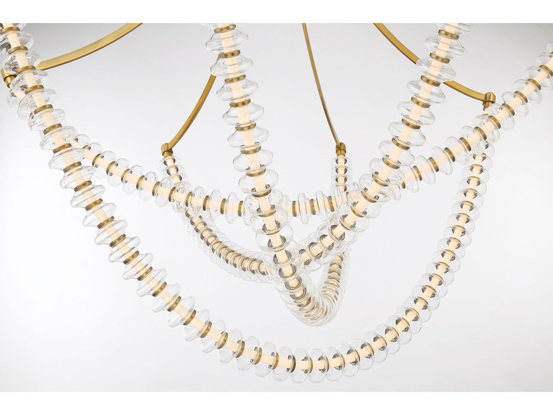 Minka Lavery Pearl Legacy Brass Linear Tiered Chandelier