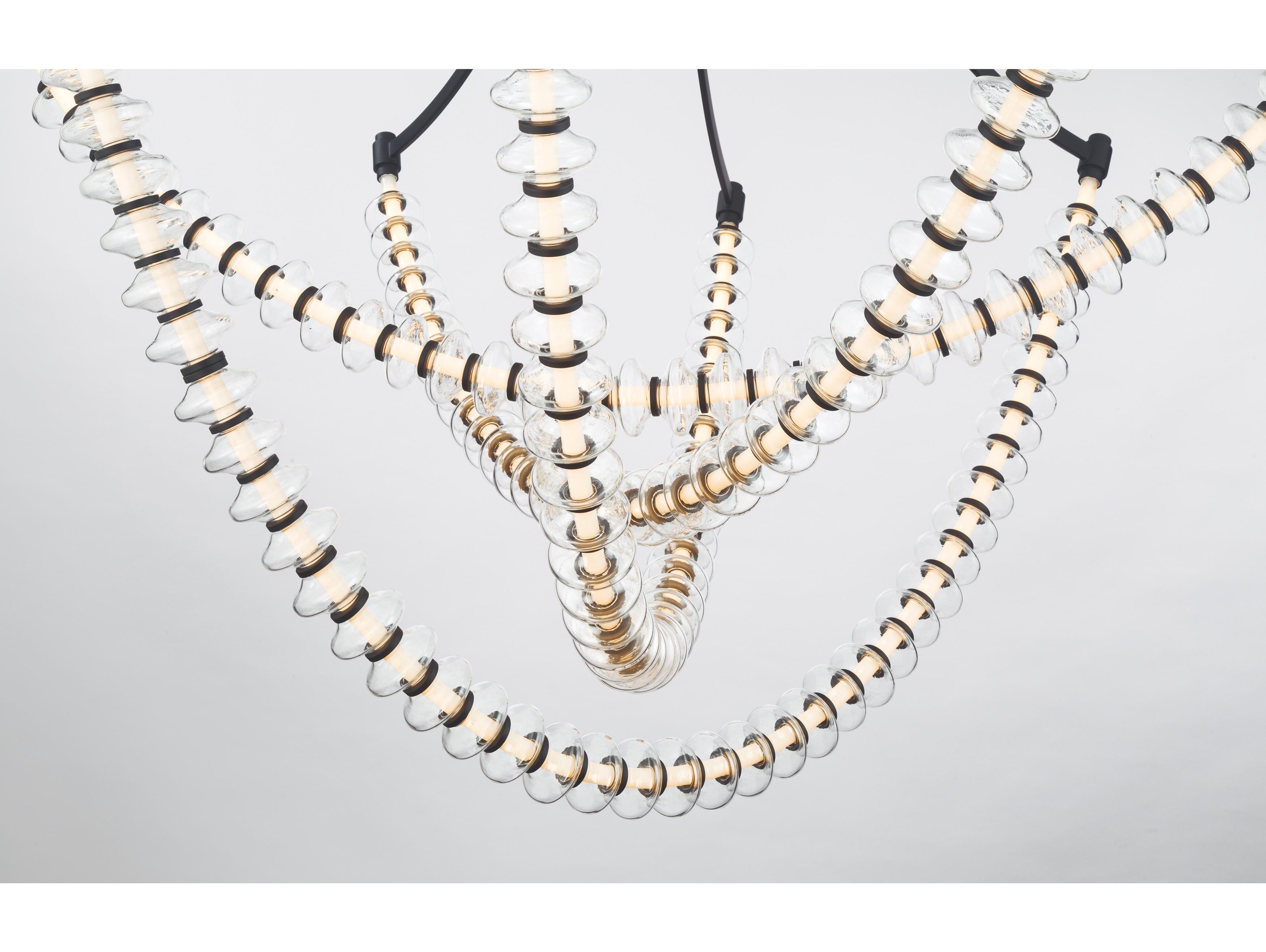 Minka Lavery Pearl Dark Matte Black Linear Chandelier