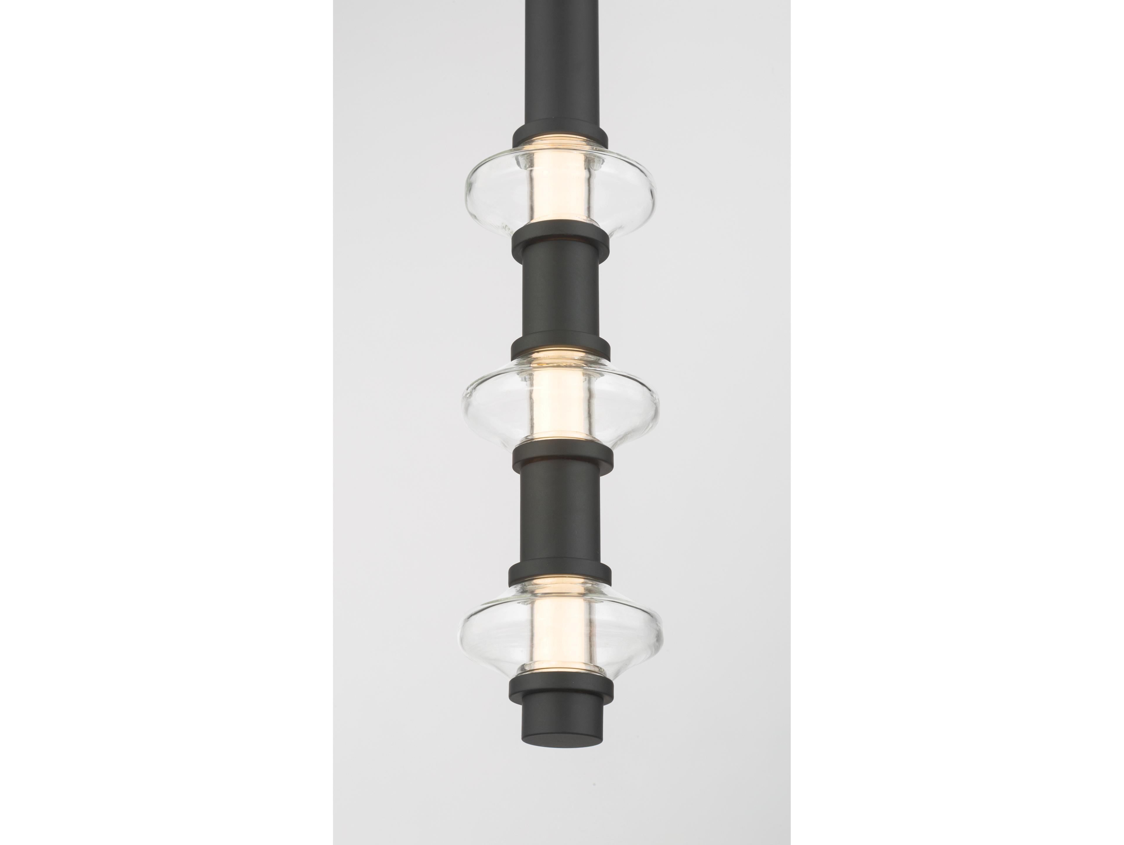 Minka Lavery Pearl Dark Matte Black Linear Mini Pendant