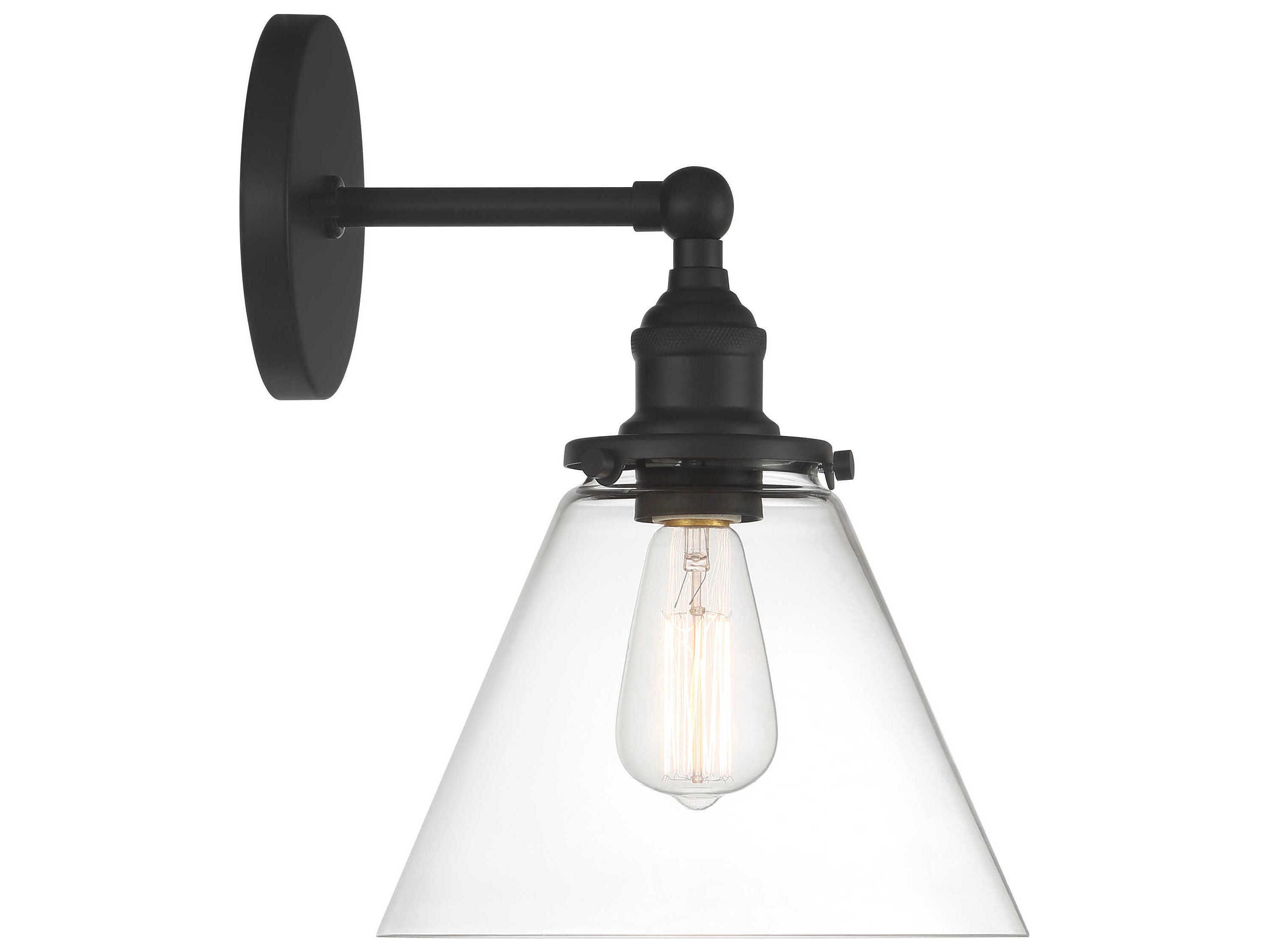 Minka Lavery Barwell 1-Light Coal Black Wall Sconce