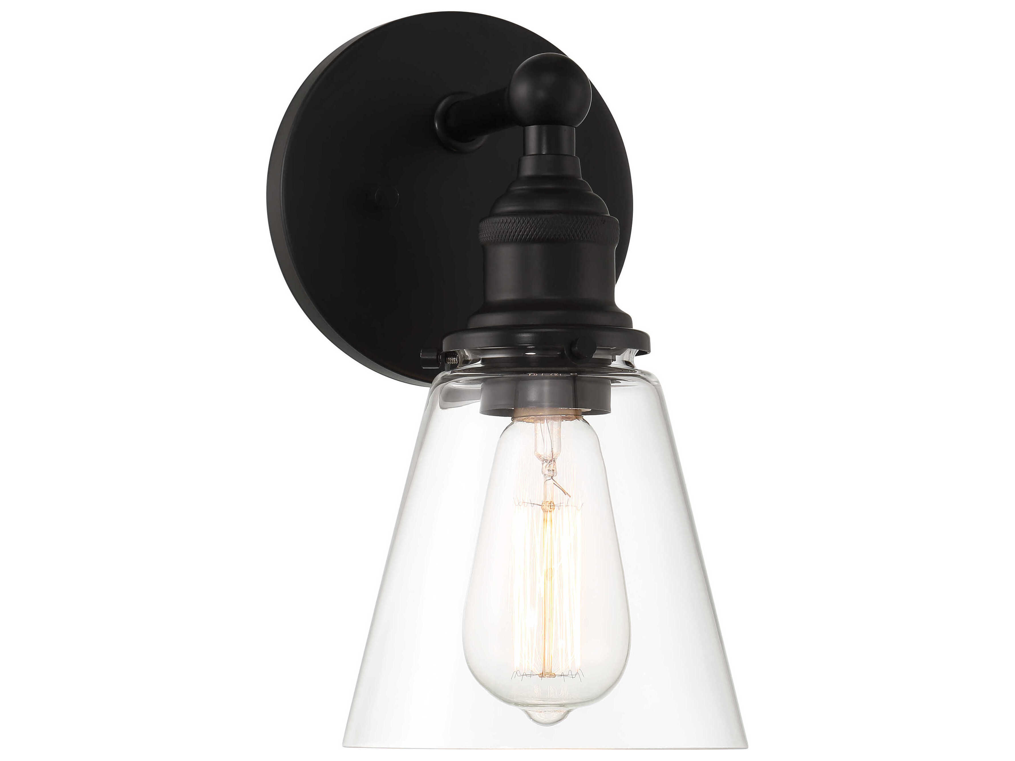 Minka Lavery Barwell 1-Light Coal Black Wall Sconce