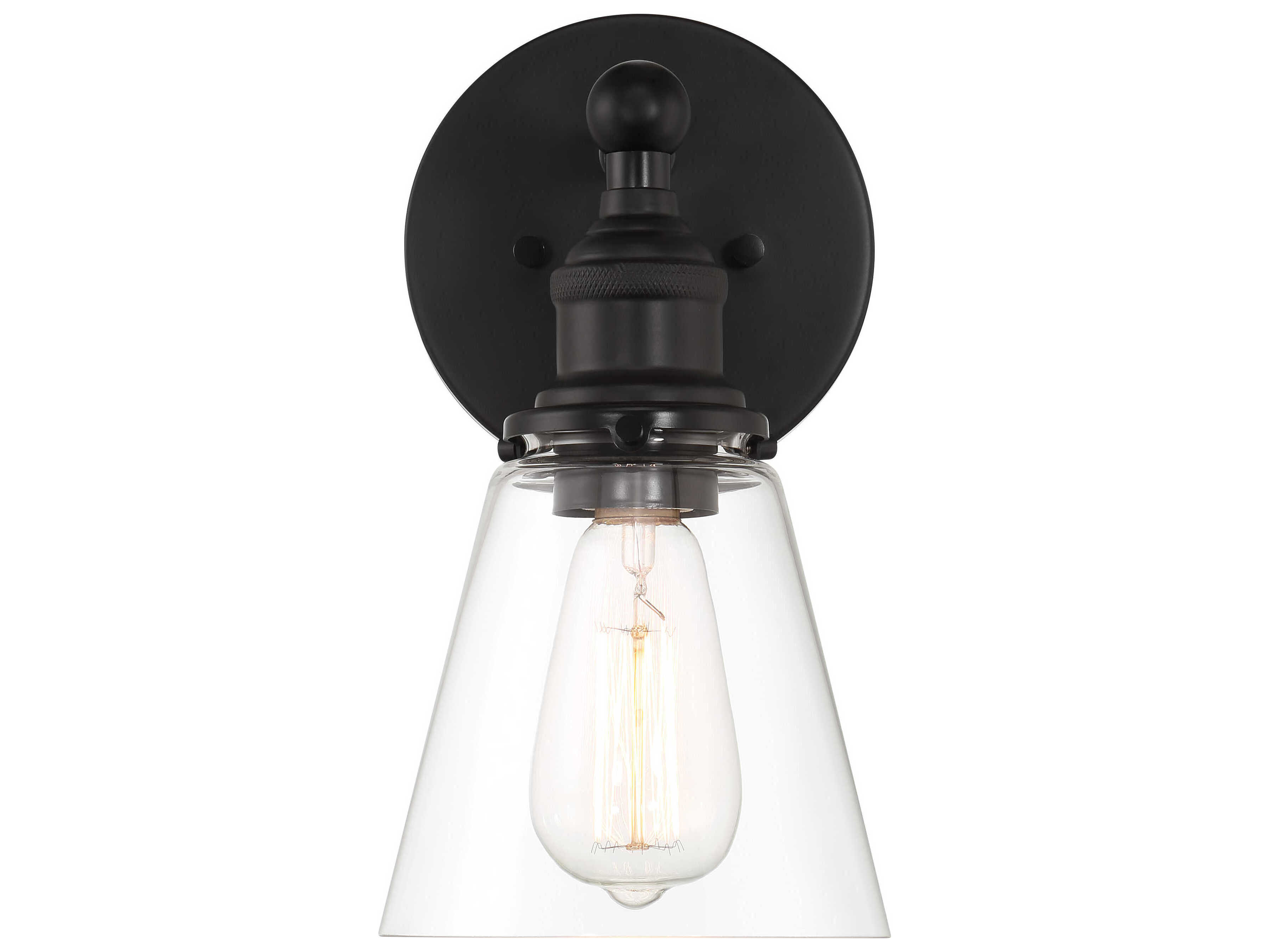 Minka Lavery Barwell 1-Light Coal Black Wall Sconce