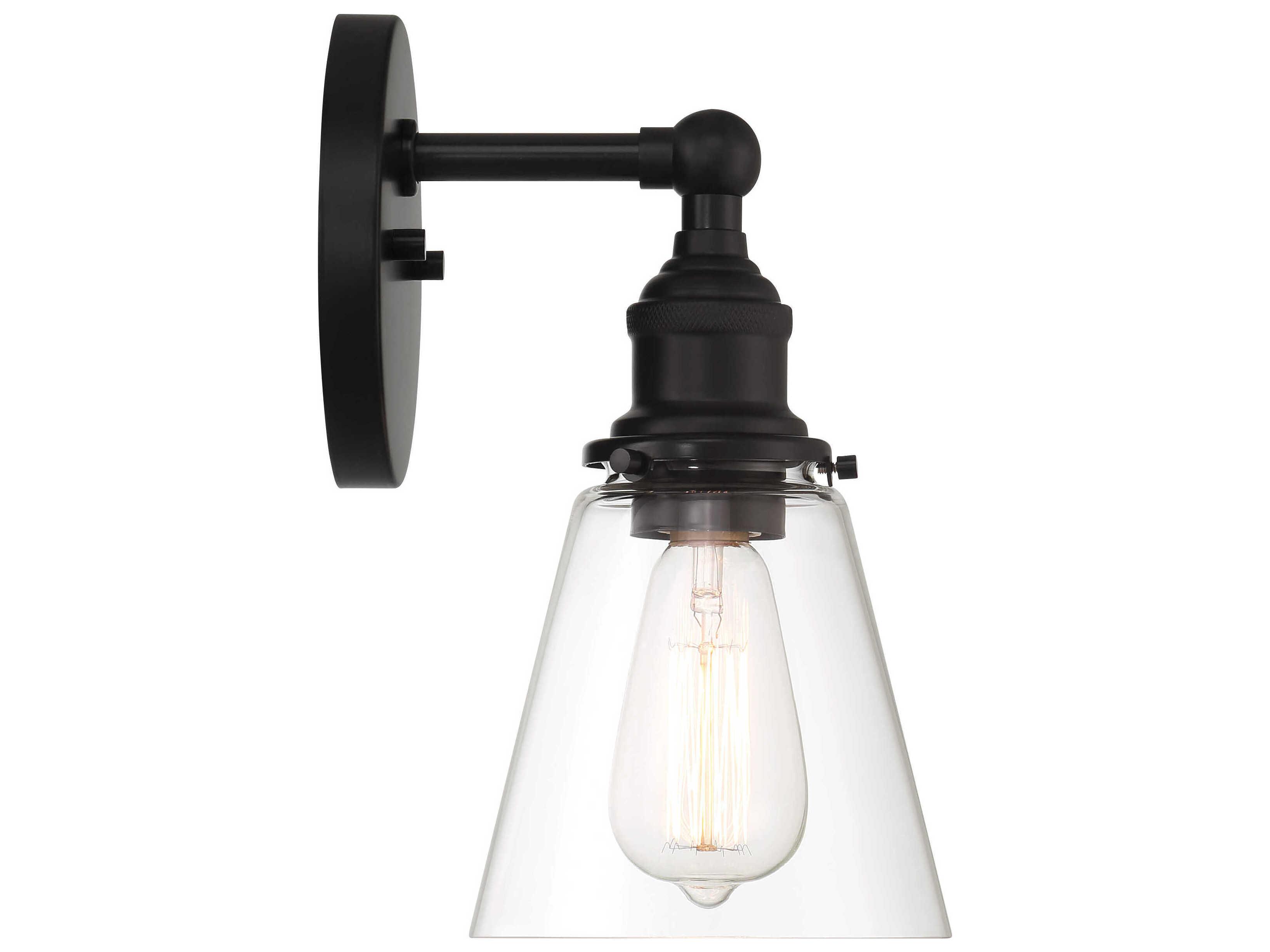 Minka Lavery Barwell 1-Light Coal Black Wall Sconce