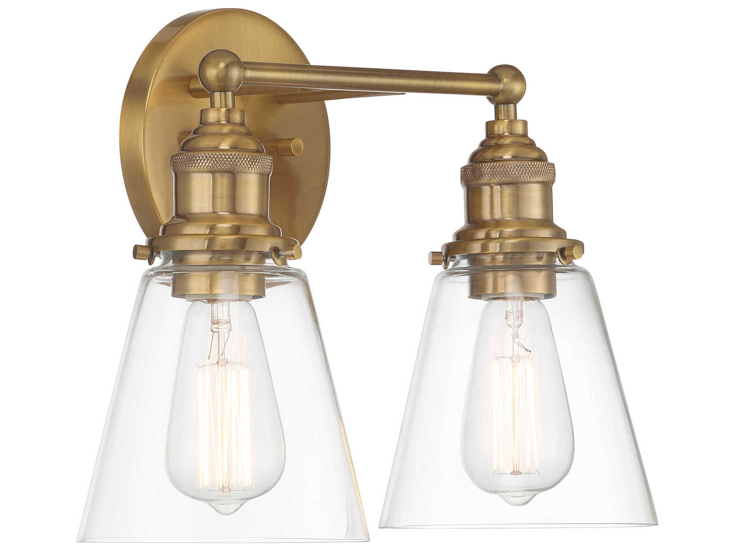 Minka Lavery Barwell 2-Light Oxidized Aged Brass Vanity Light