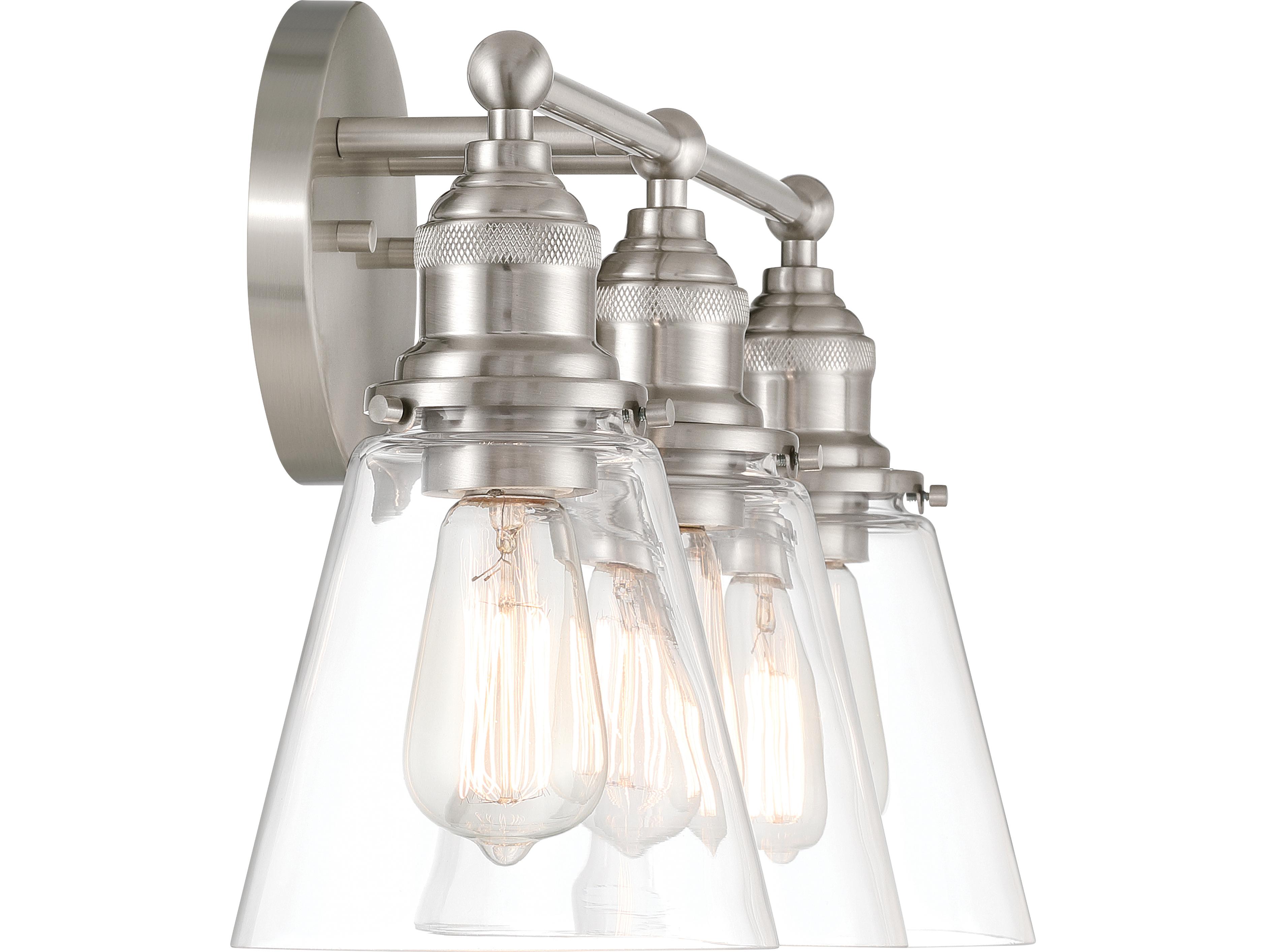 Minka Lavery Barwell 3-Light Brushed Nickel Vanity Light