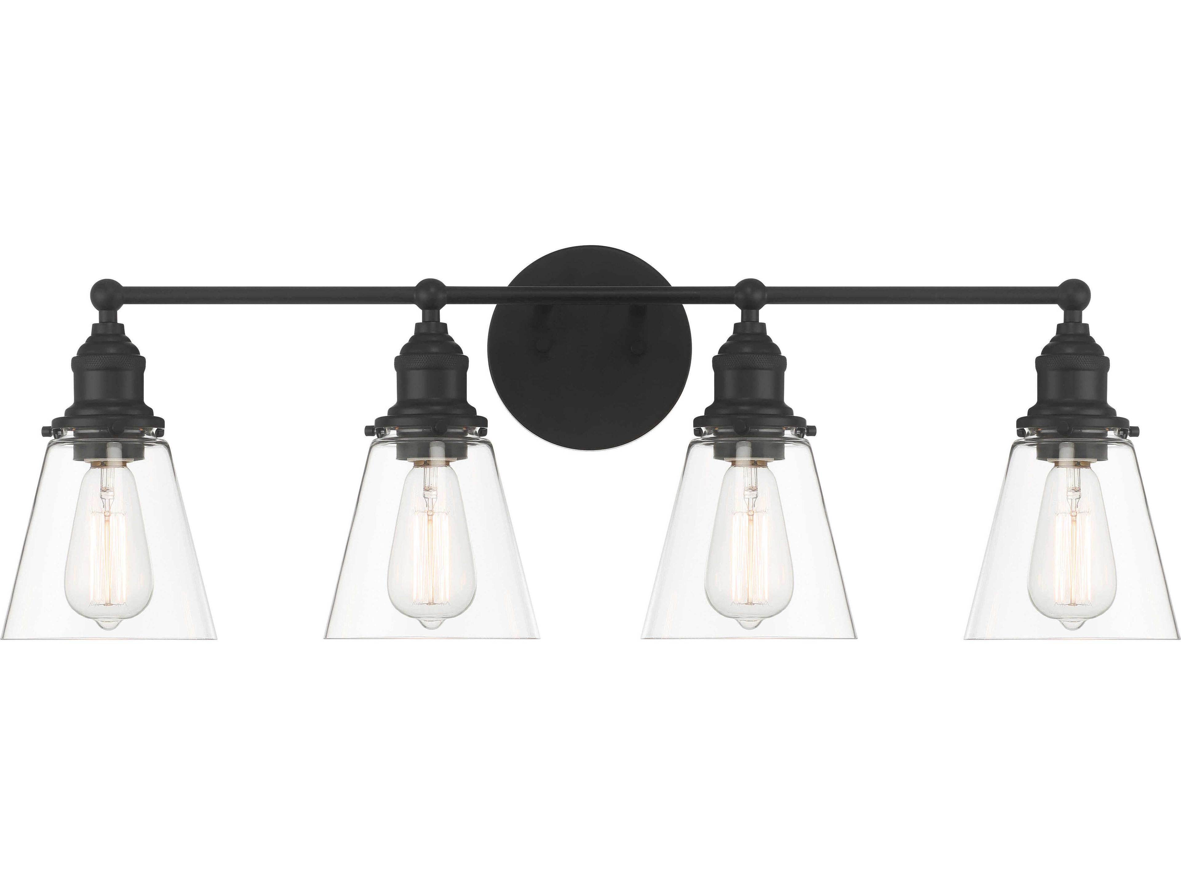 Minka Lavery Barwell 4-Light Coal Black Vanity Light