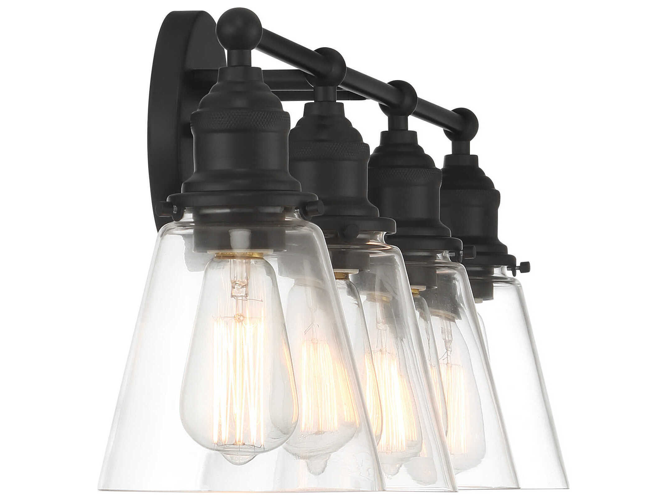 Minka Lavery Barwell 4-Light Coal Black Vanity Light