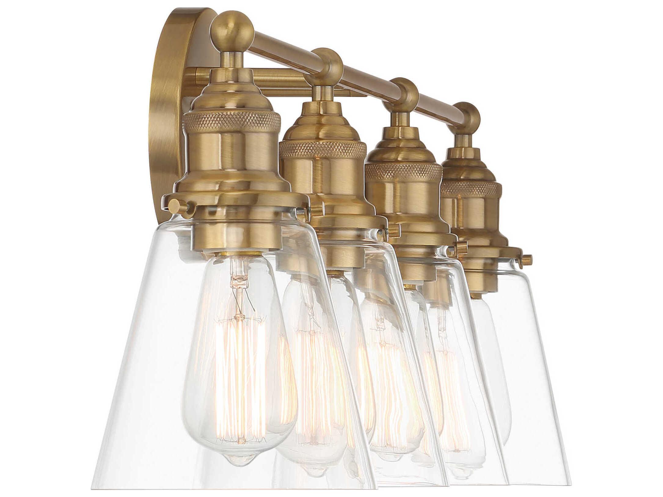 Minka Lavery Barwell 4-Light Oxidized Aged Brass Vanity Light