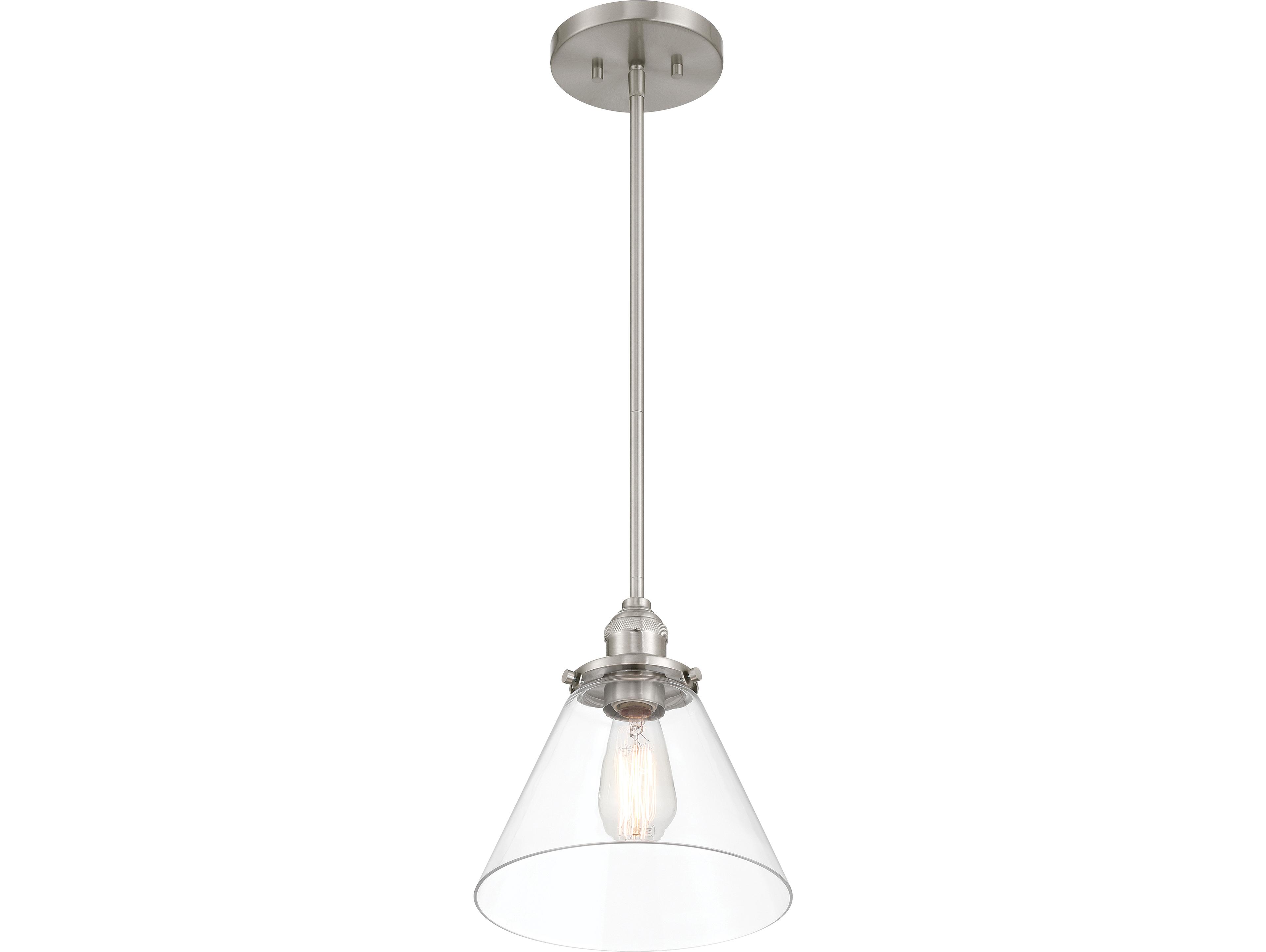 Minka Lavery Barwell 1-Light Brushed Nickel Mini Pendant