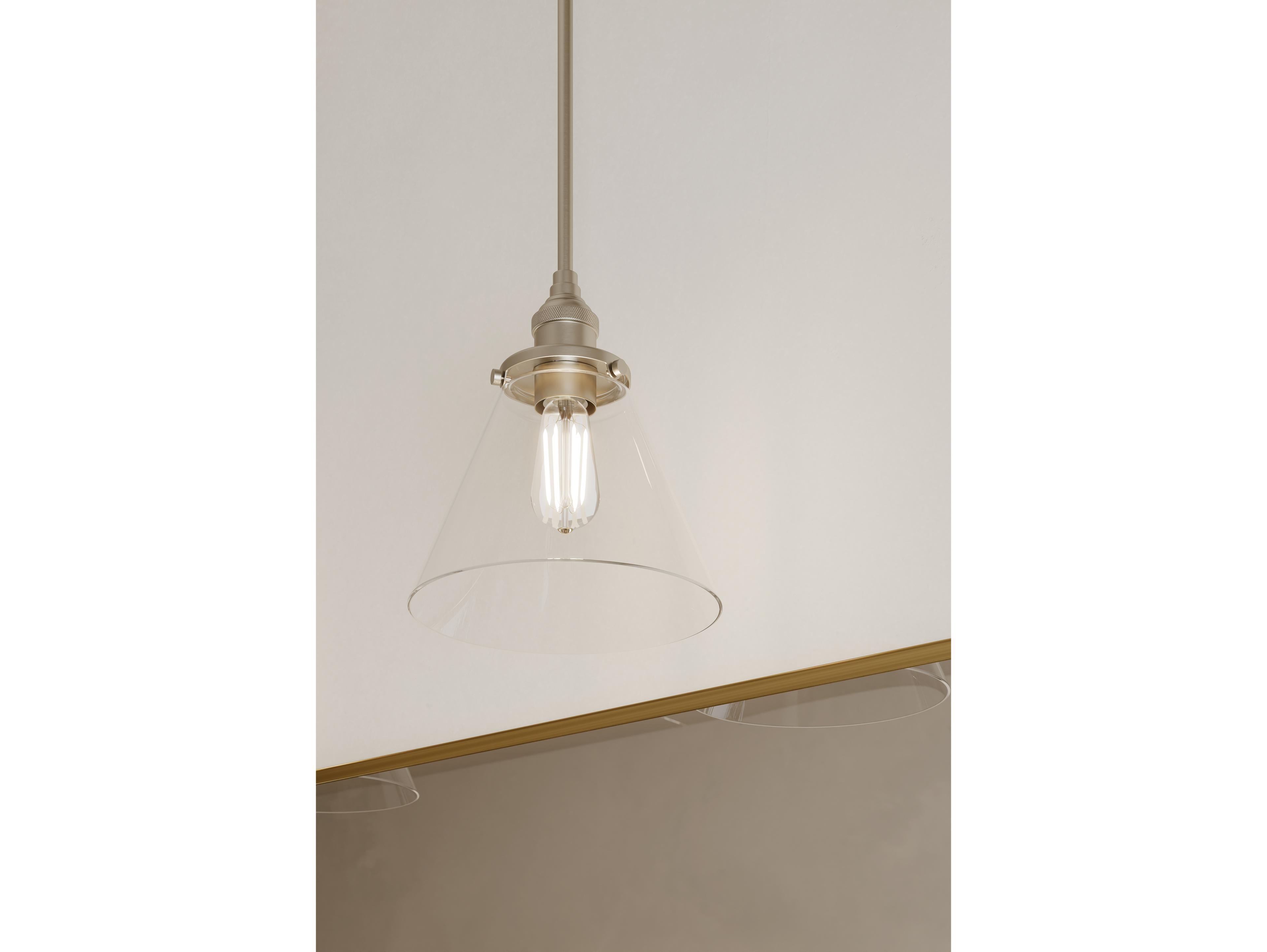 Minka Lavery Barwell 1-Light Brushed Nickel Mini Pendant
