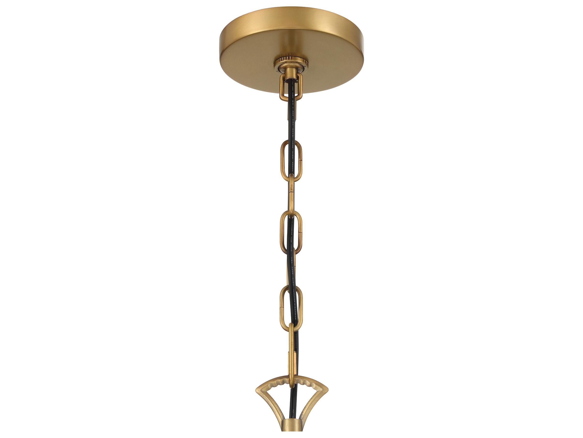 Minka Lavery Miller 6-Light Legacy Brass Sand Coal Candelabra Chandelier