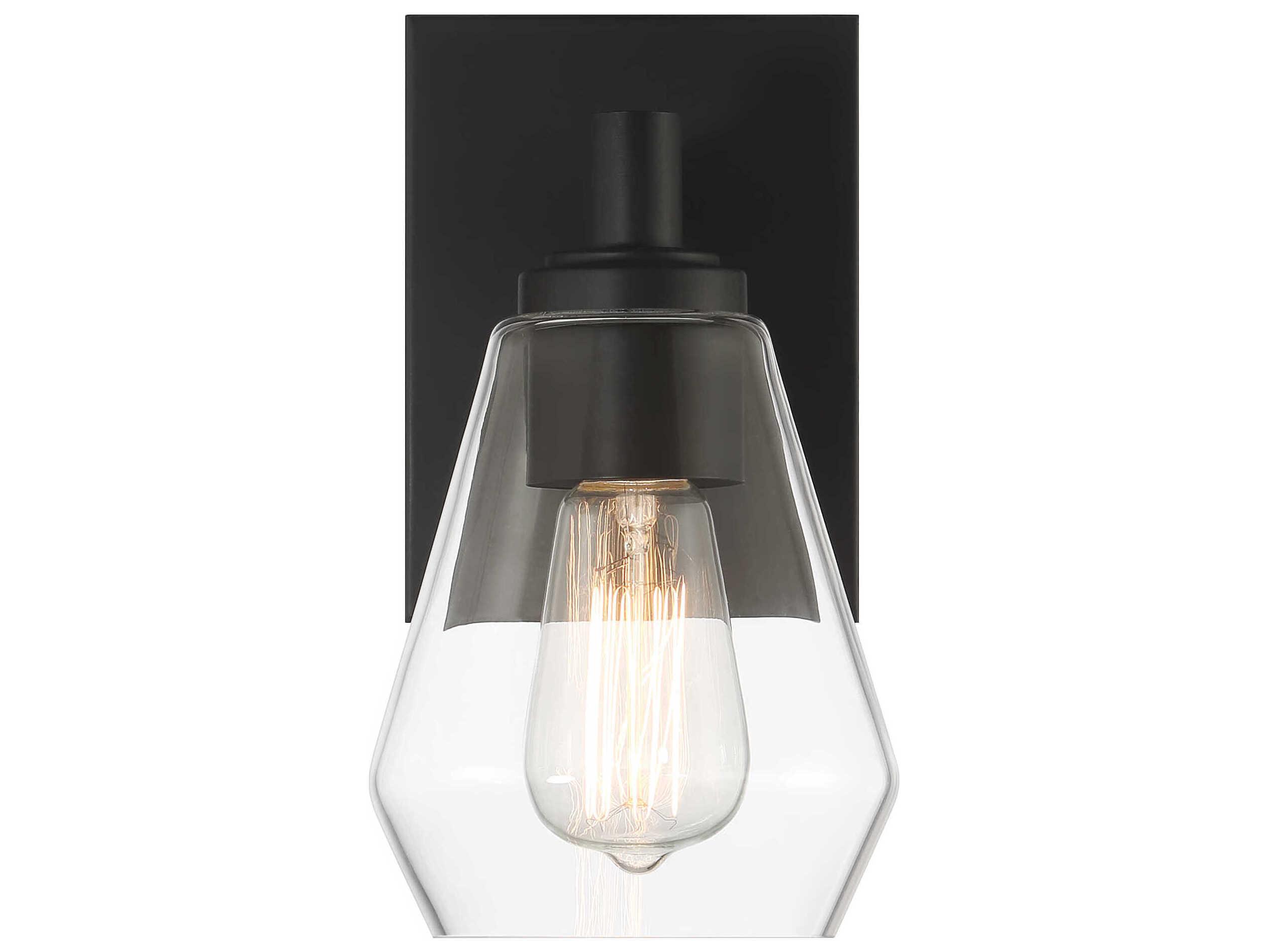 Minka Lavery Clarity 1-Light Coal Black Wall Sconce