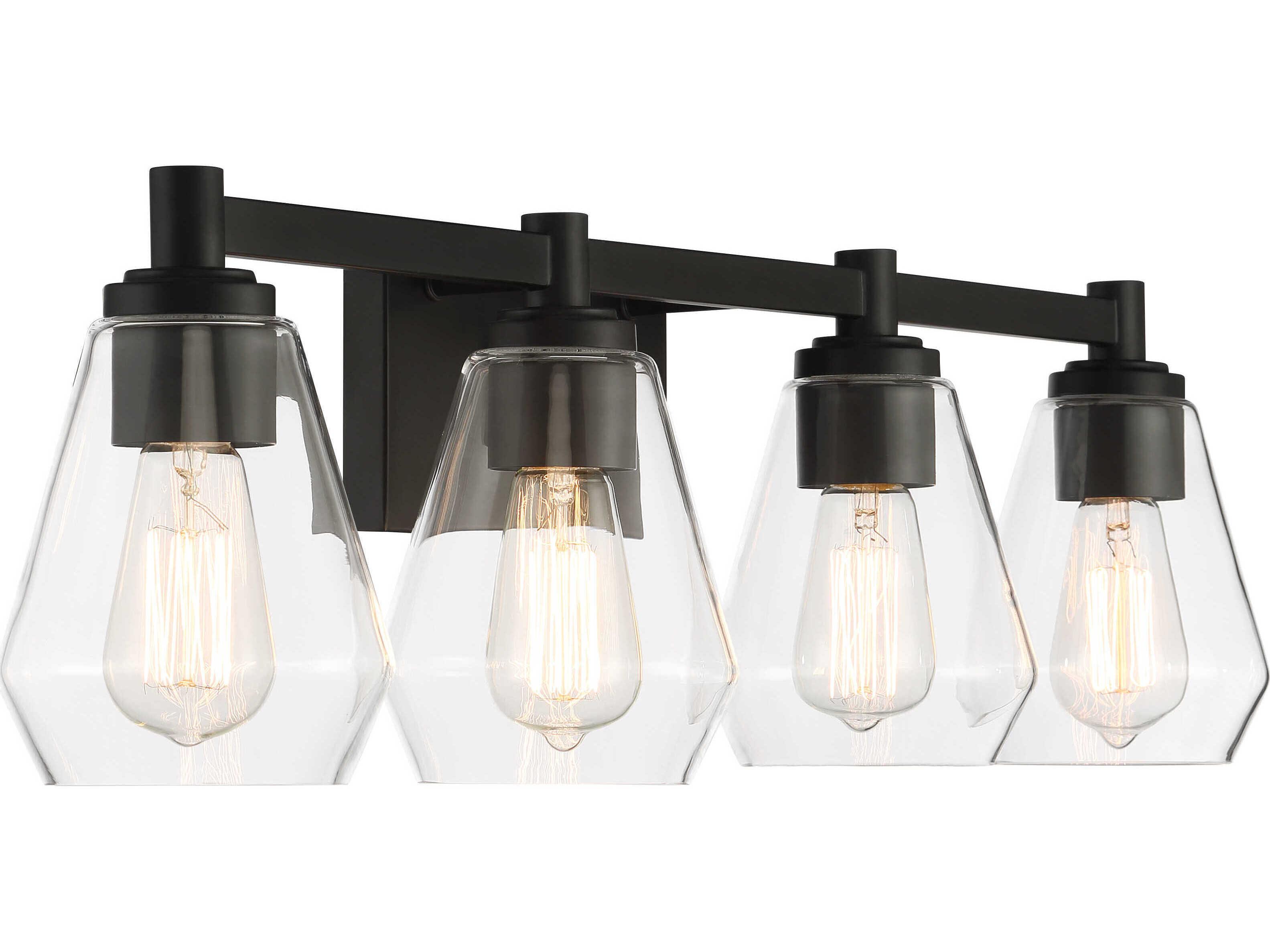 Minka Lavery Clarity 4-Light Coal Black Vanity Light