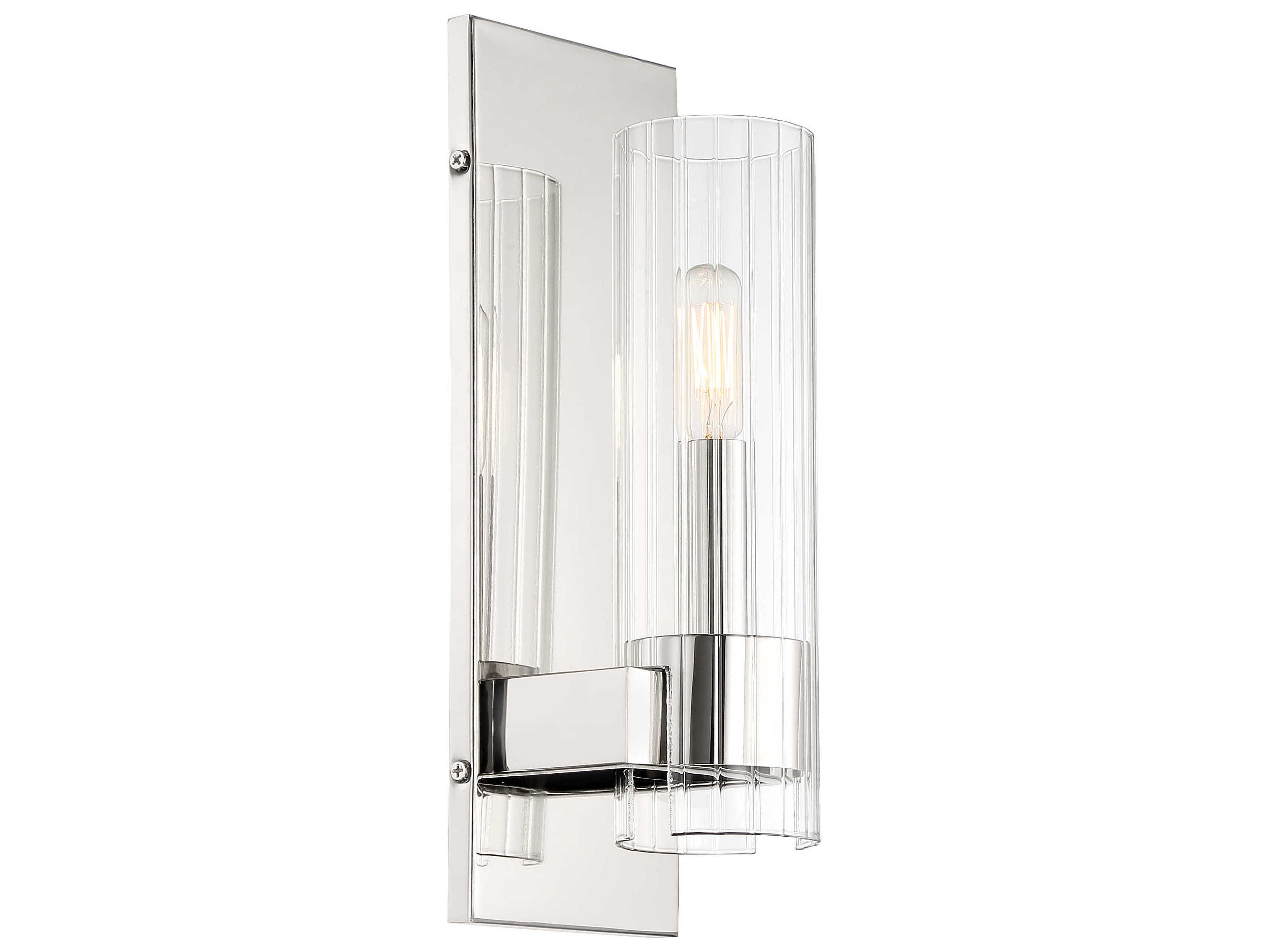 Minka Lavery Vernon Place 1-Light Chrome Glass Wall Sconce