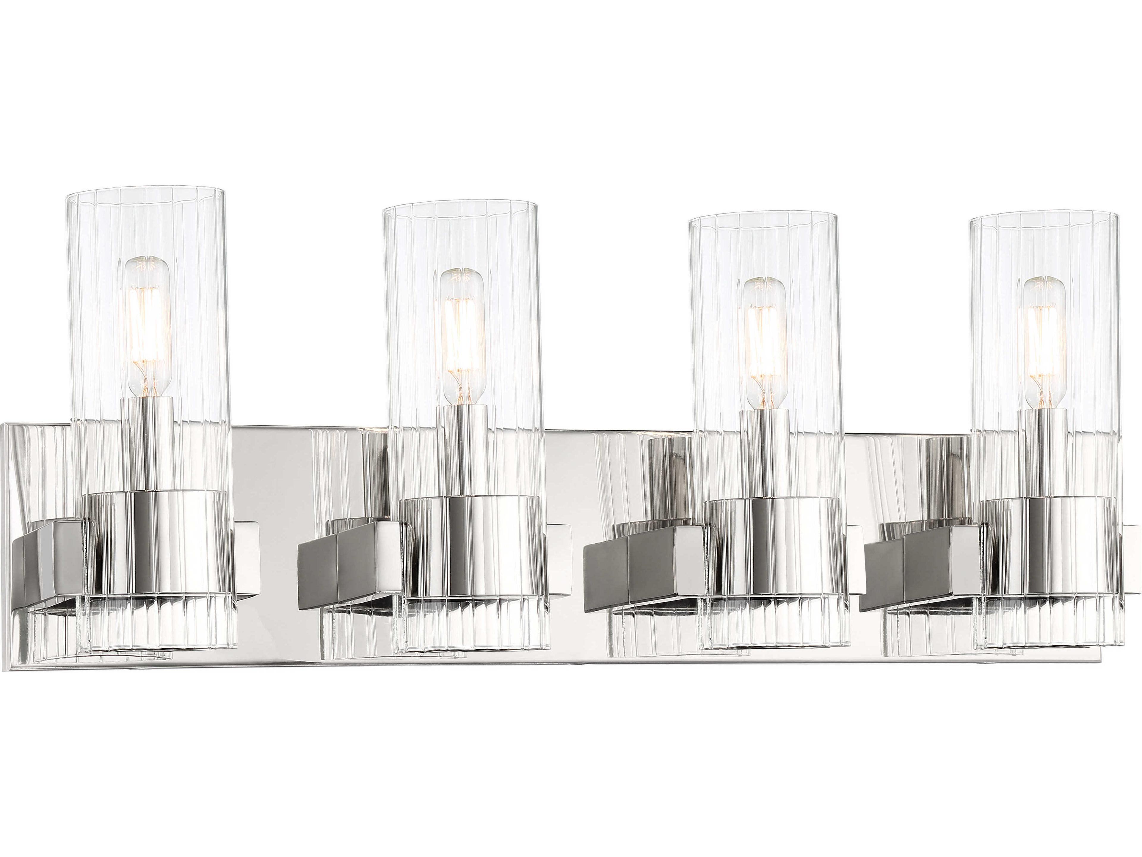 Minka Lavery Vernon Place 4-Light Chrome Glass Vanity Light