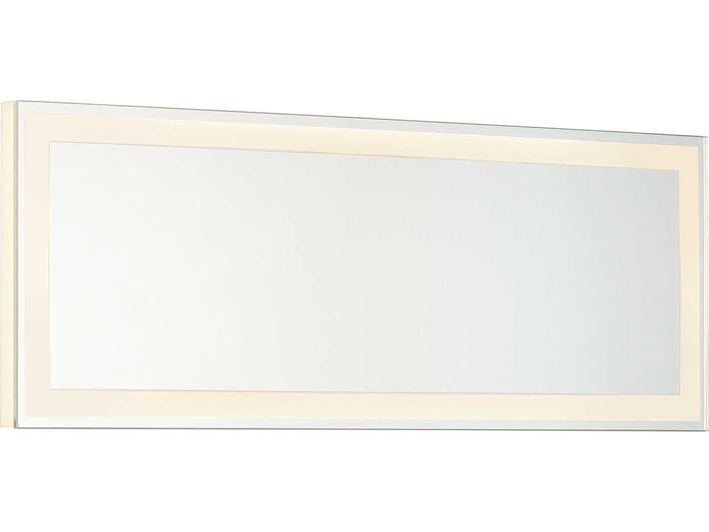 Minka Lavery White Rectangular Backlit LED Wall Mirror