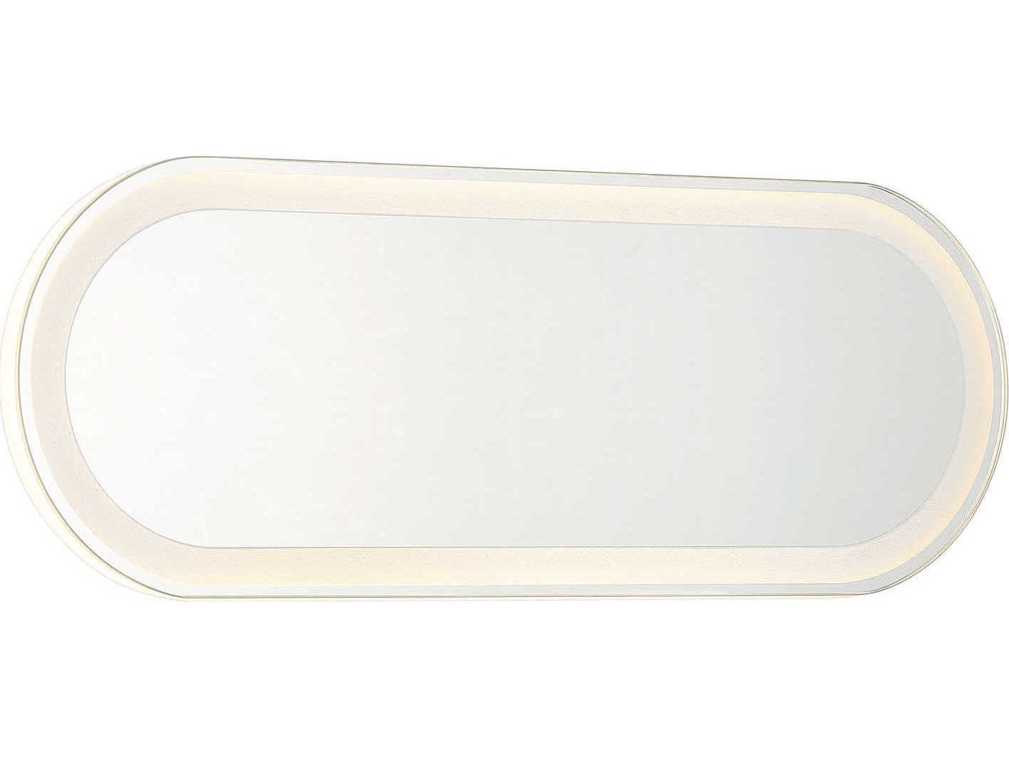 Minka Lavery White Oval Backlit LED Wall Mirror
