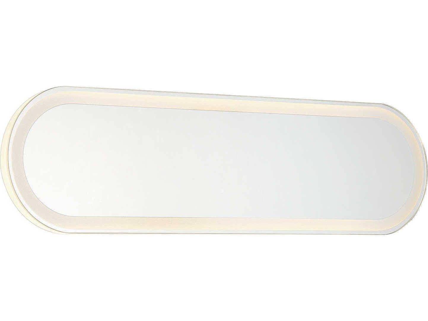 Minka Lavery White Oval Backlit LED Wall Mirror