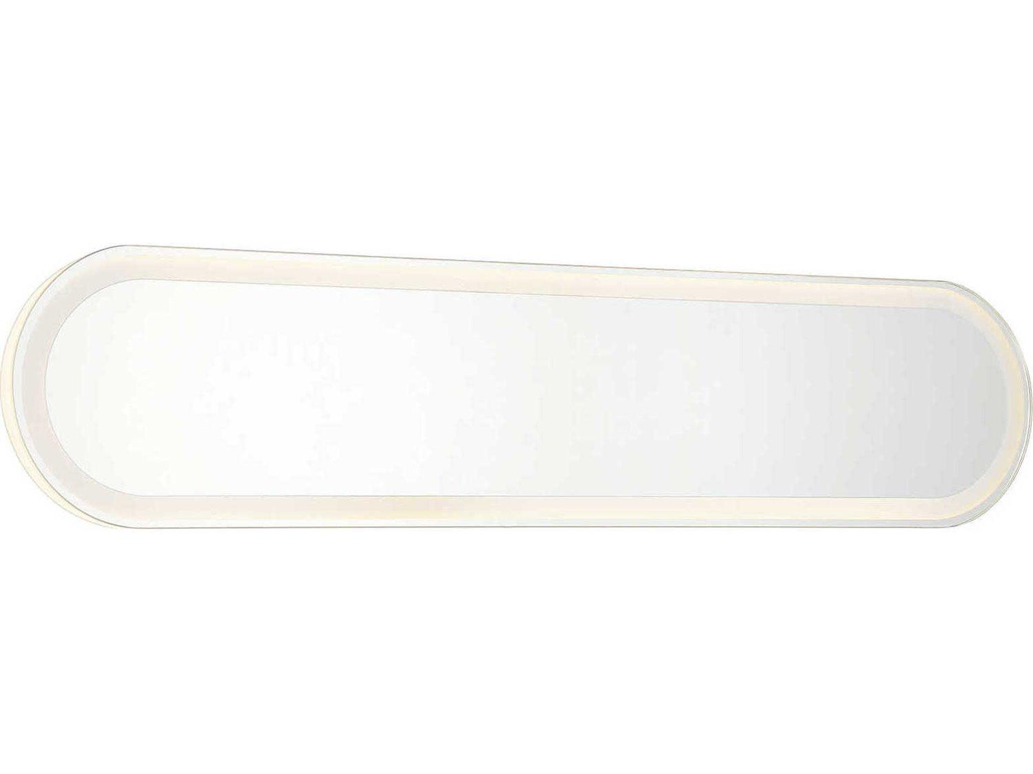 Minka Lavery White Oval Backlit LED Wall Mirror