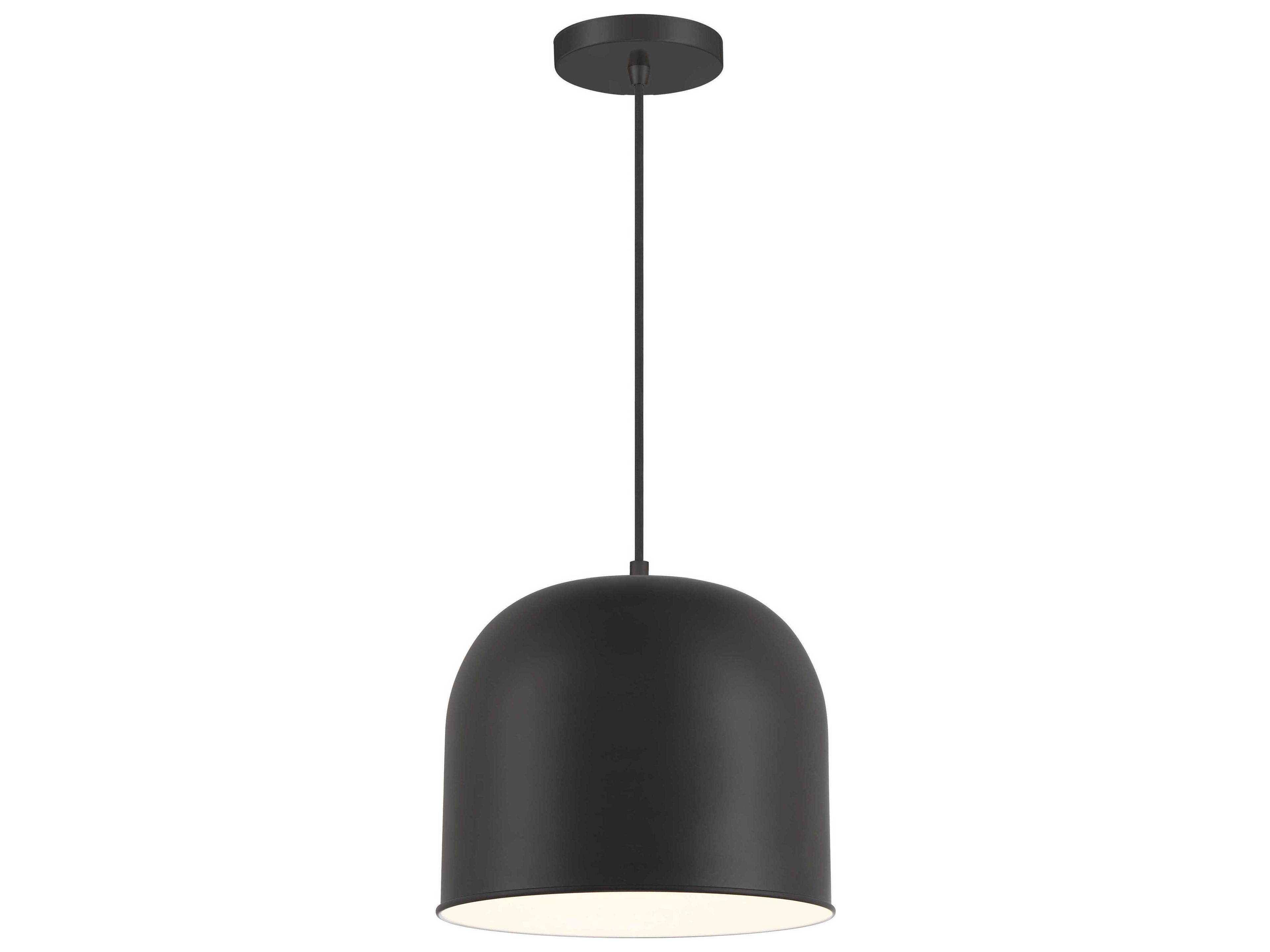 Minka Lavery Vantage 1-Light Coal Black Dome Mini Pendant