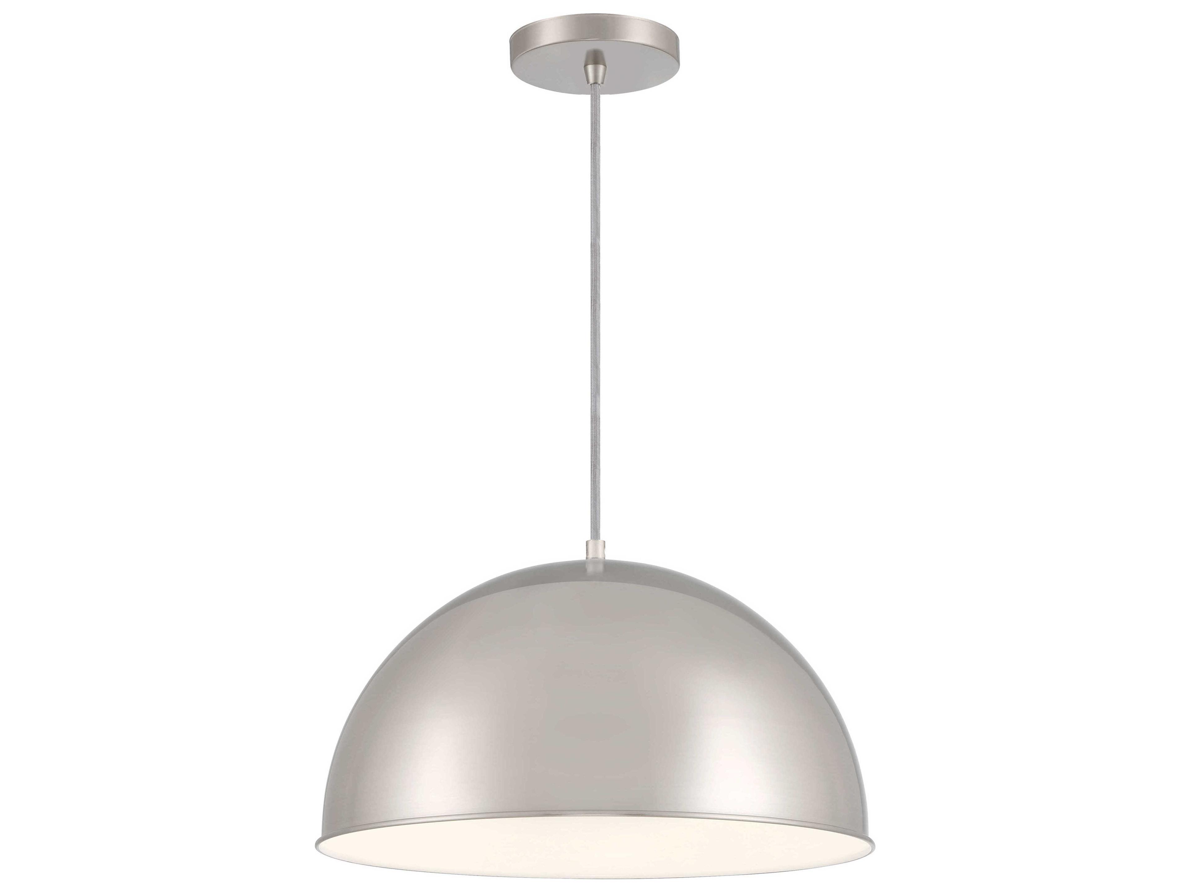 Minka Lavery Vantage 1-Light Brushed Nickel Dome Pendant