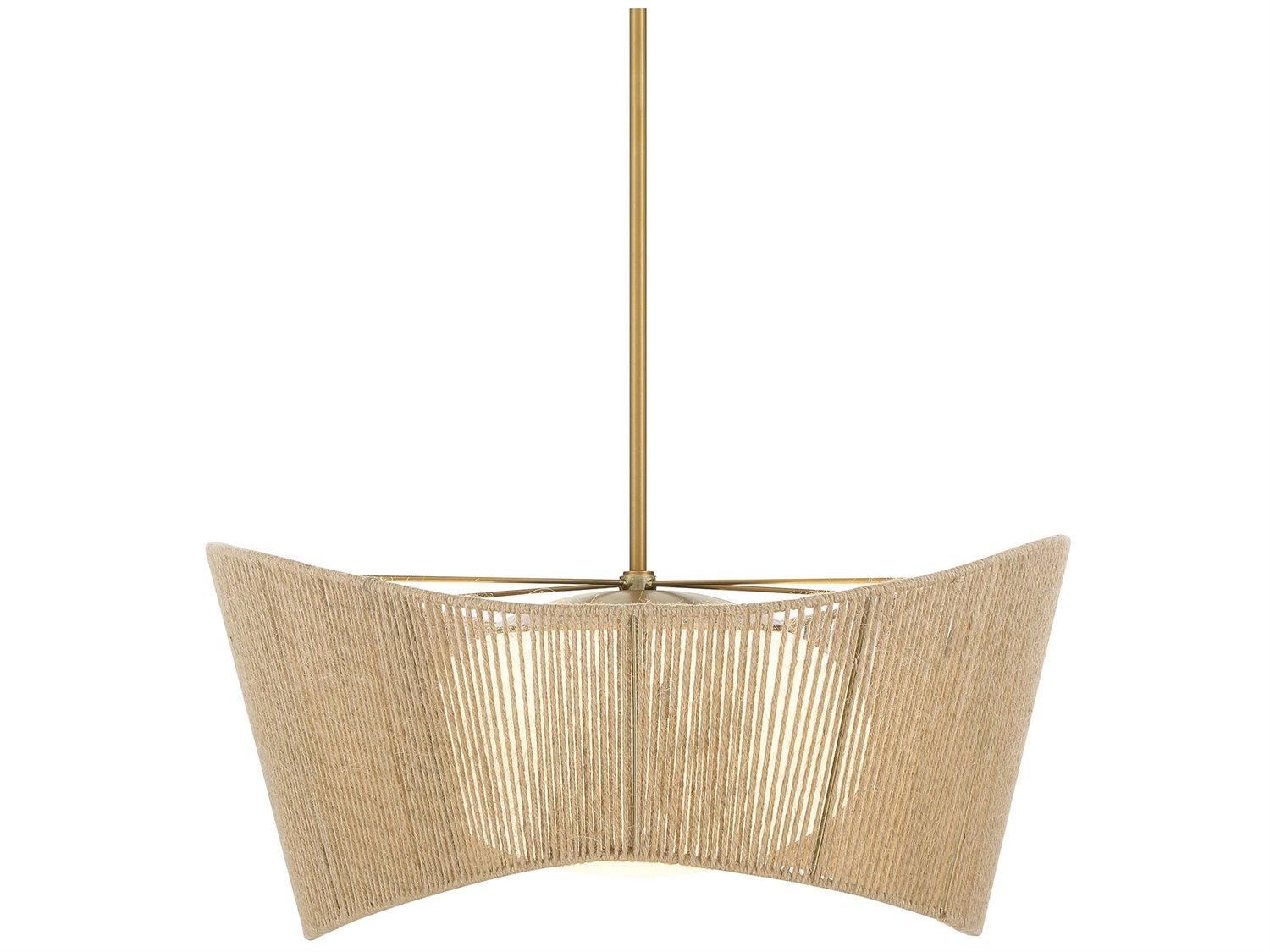 Minka Lavery Key Largo 1-Light Soft Brass Glass Globe Pendant