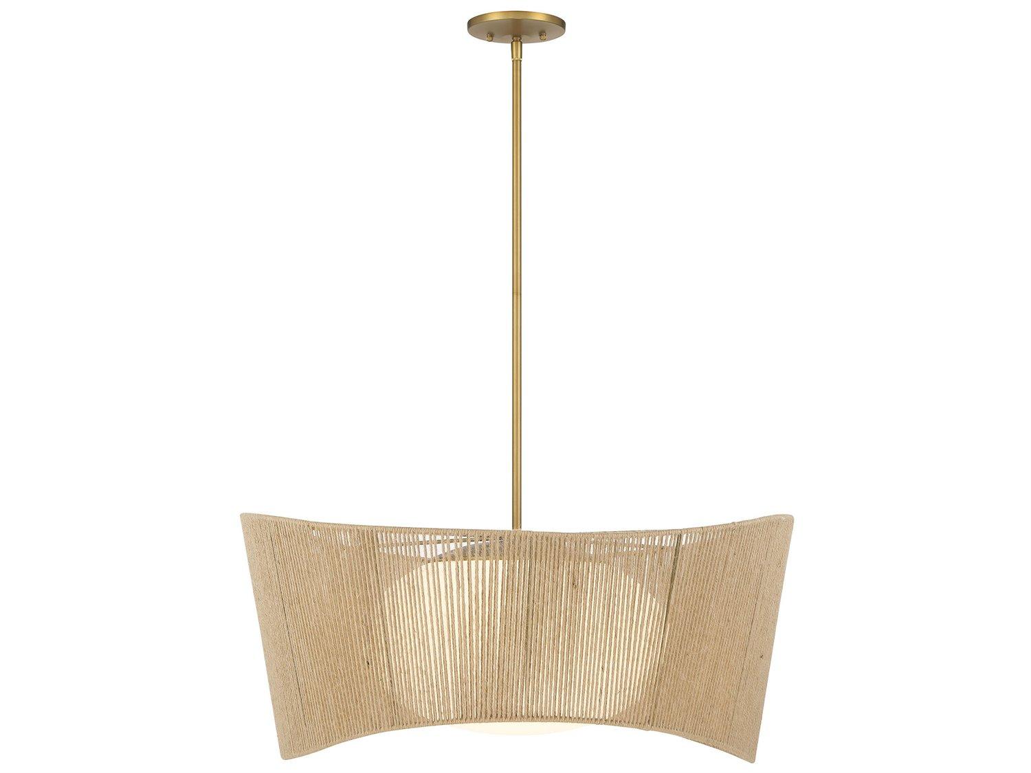 Minka Lavery Key Largo 1-Light Soft Brass Glass Globe Pendant