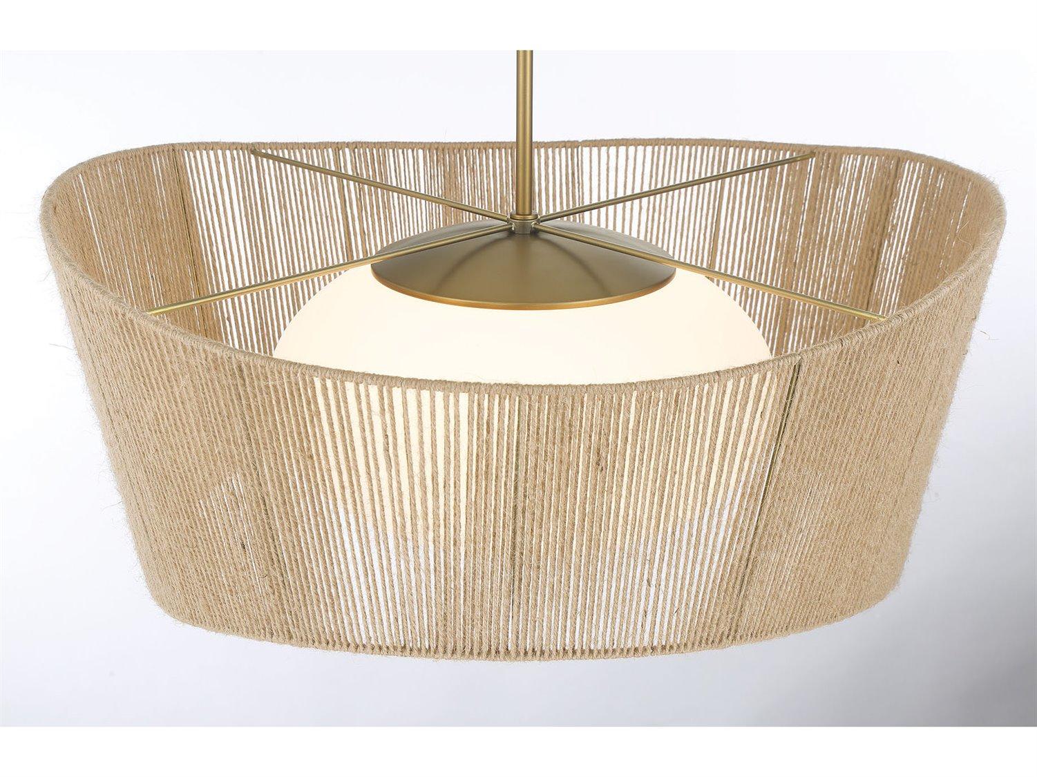 Minka Lavery Key Largo 1-Light Soft Brass Glass Globe Pendant