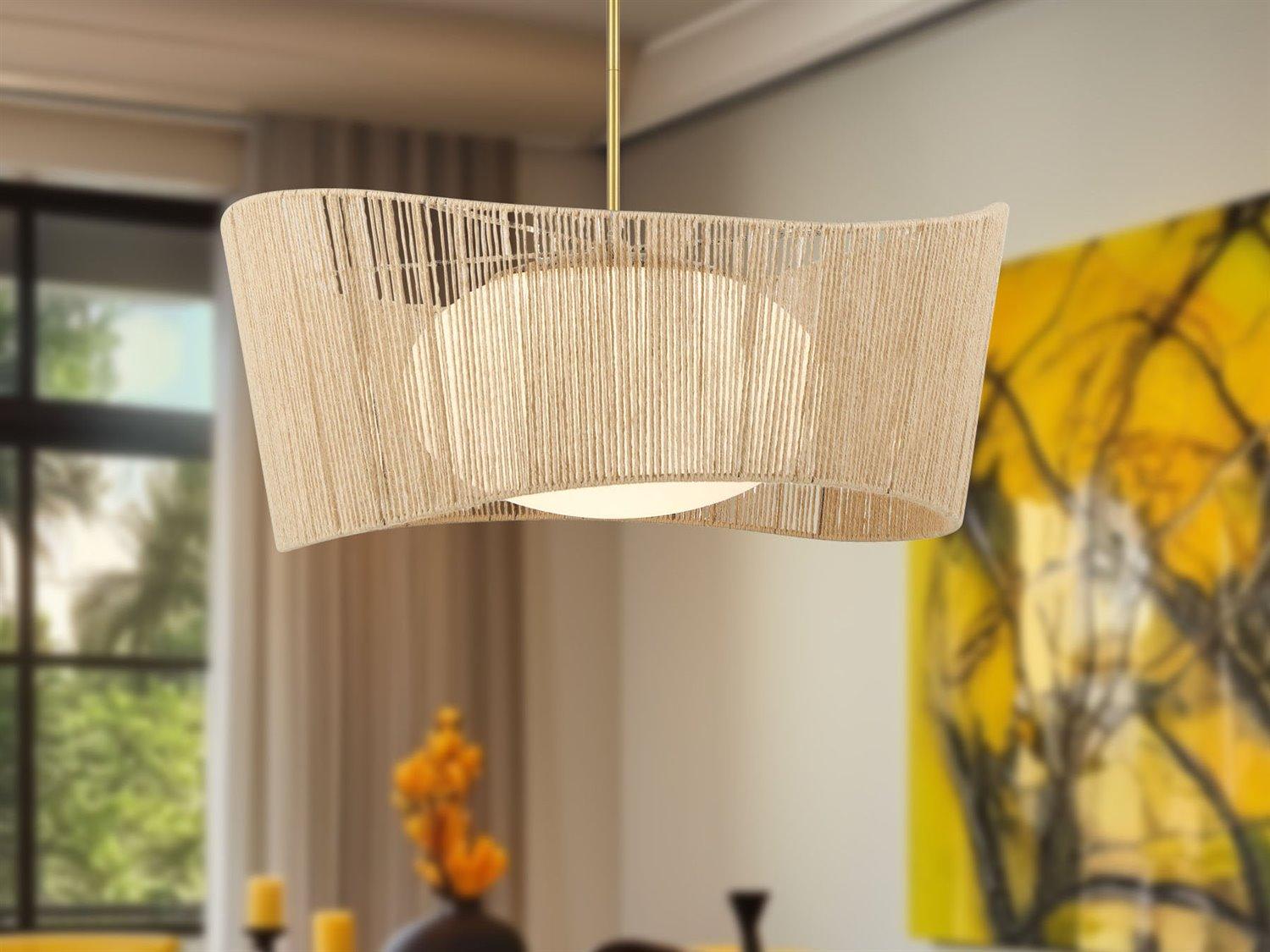 Minka Lavery Key Largo 1-Light Soft Brass Glass Globe Pendant