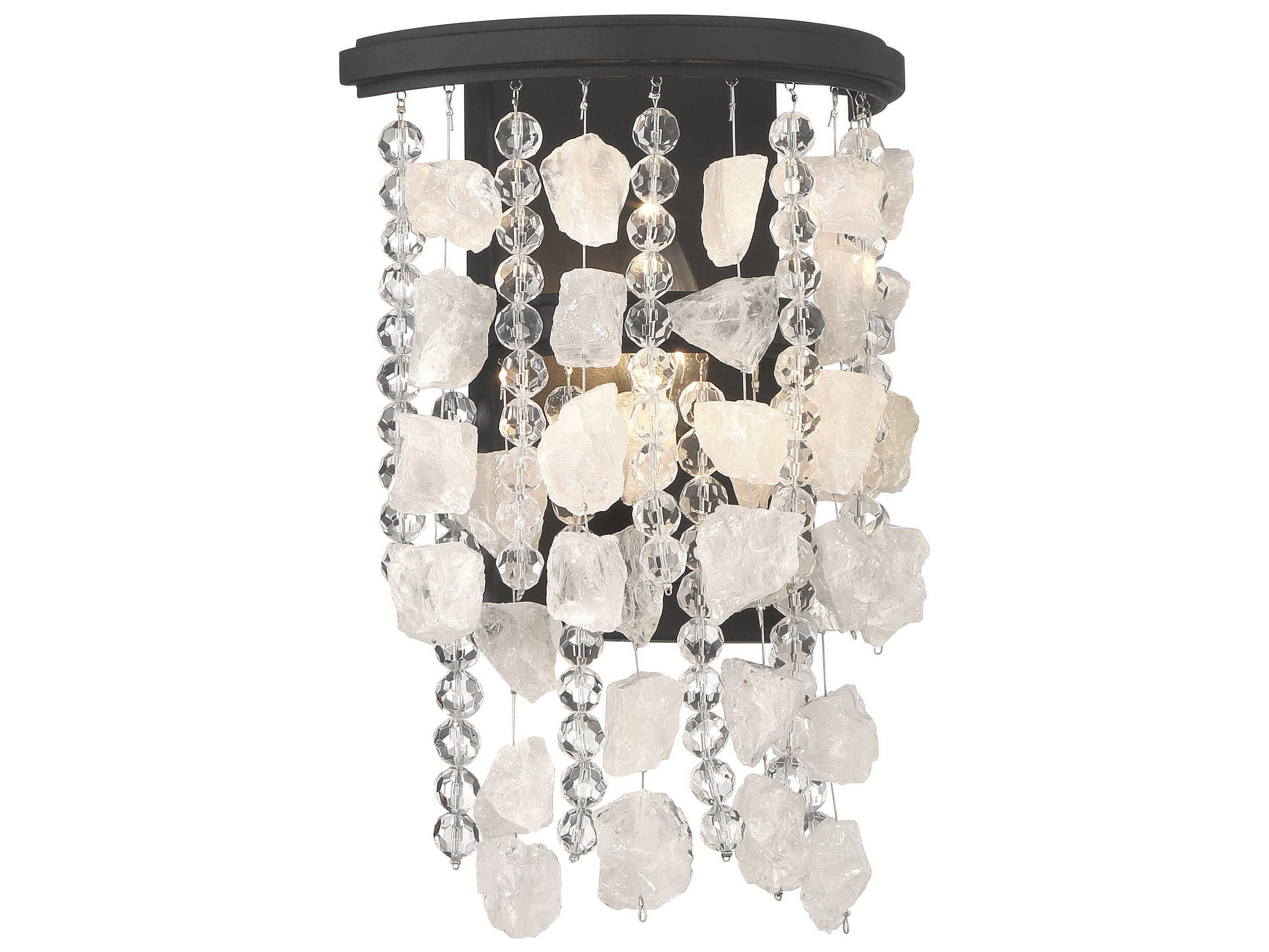 Minka Lavery Shimmering Elegance 1-Light Sand Coal Black Wall Sconce