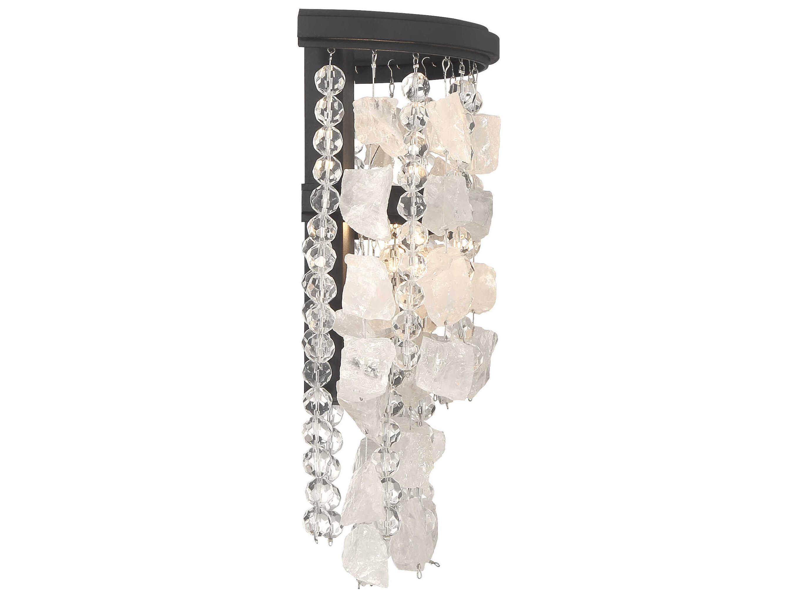 Minka Lavery Shimmering Elegance 1-Light Sand Coal Black Wall Sconce