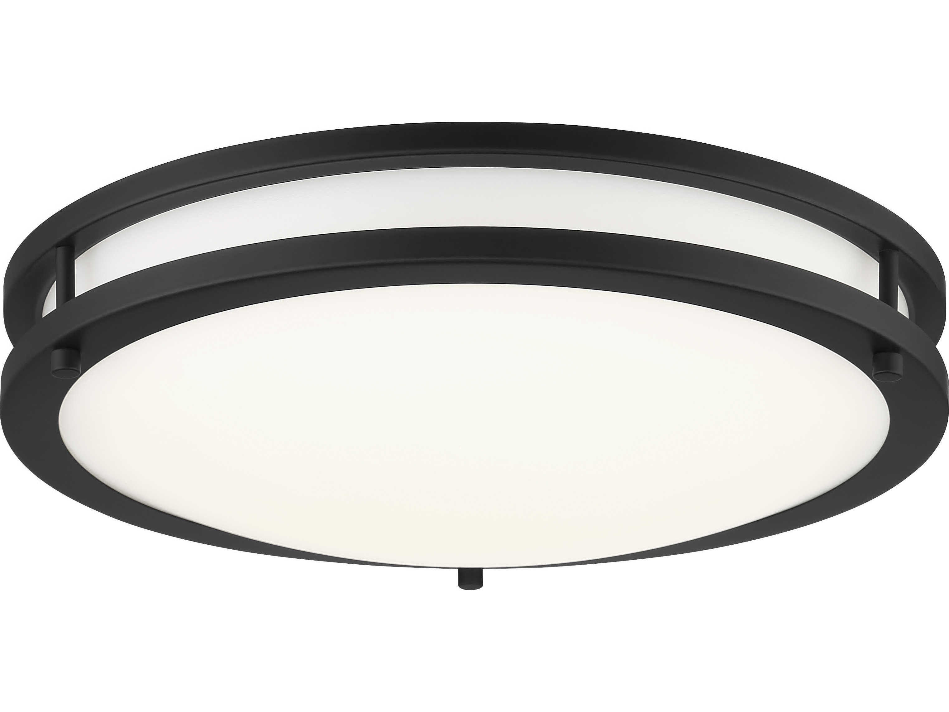 Minka Lavery 1-Light Coal Black LED Round Flush Mount