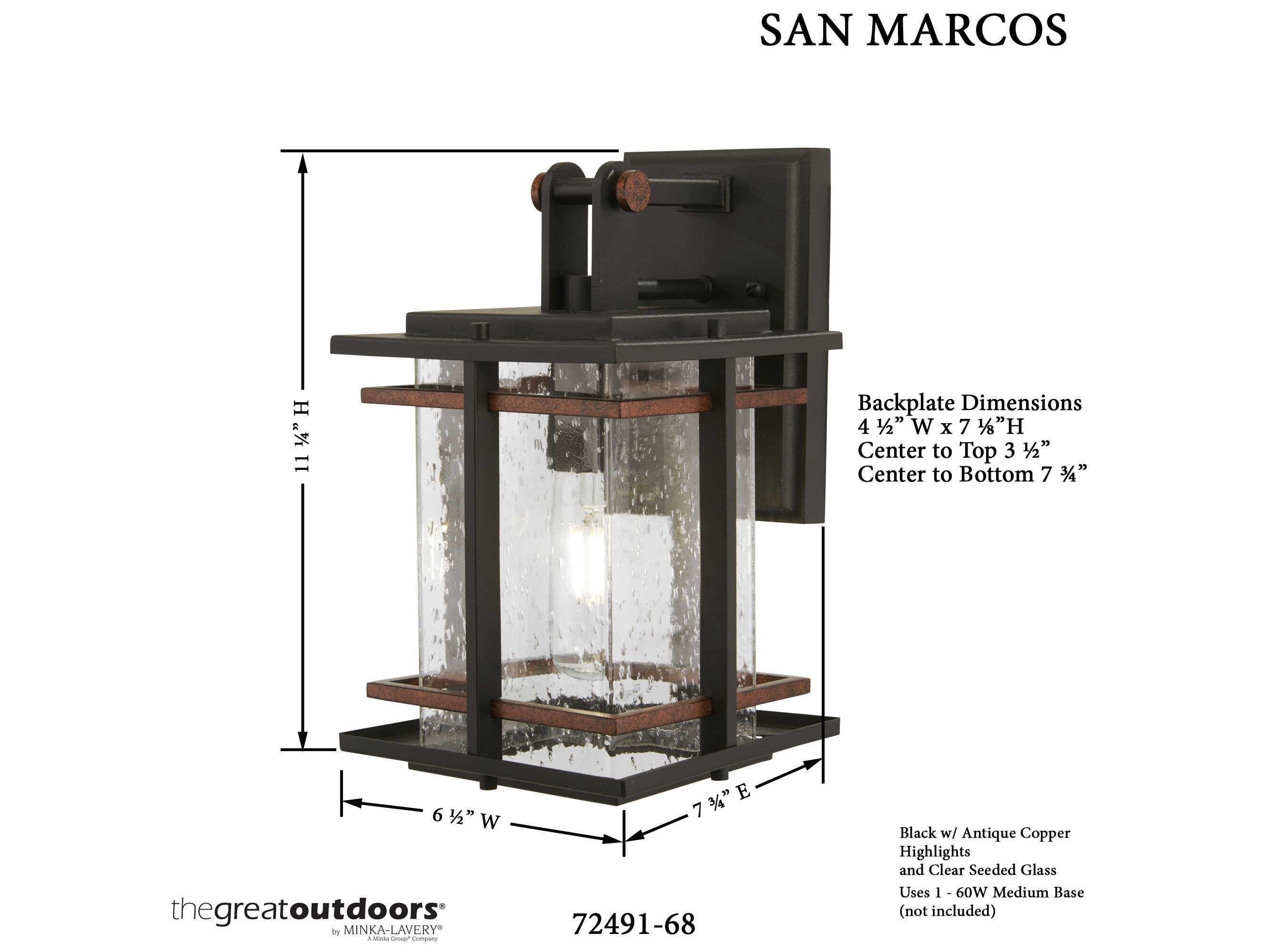 Minka Lavery San Marcos 1 - Light Outdoor Wall Light