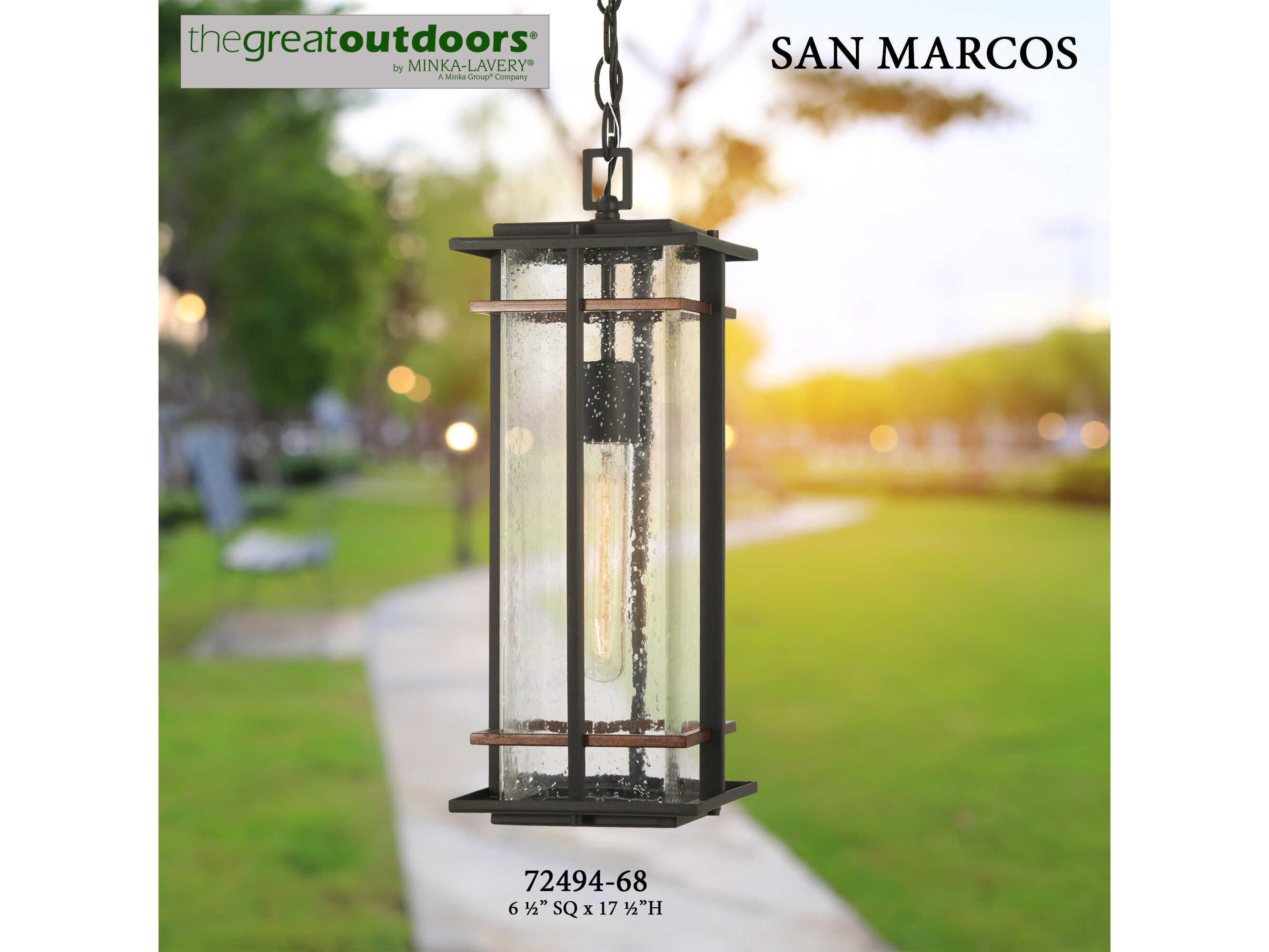 Minka Lavery San Marcos Glass Outdoor Hanging Light