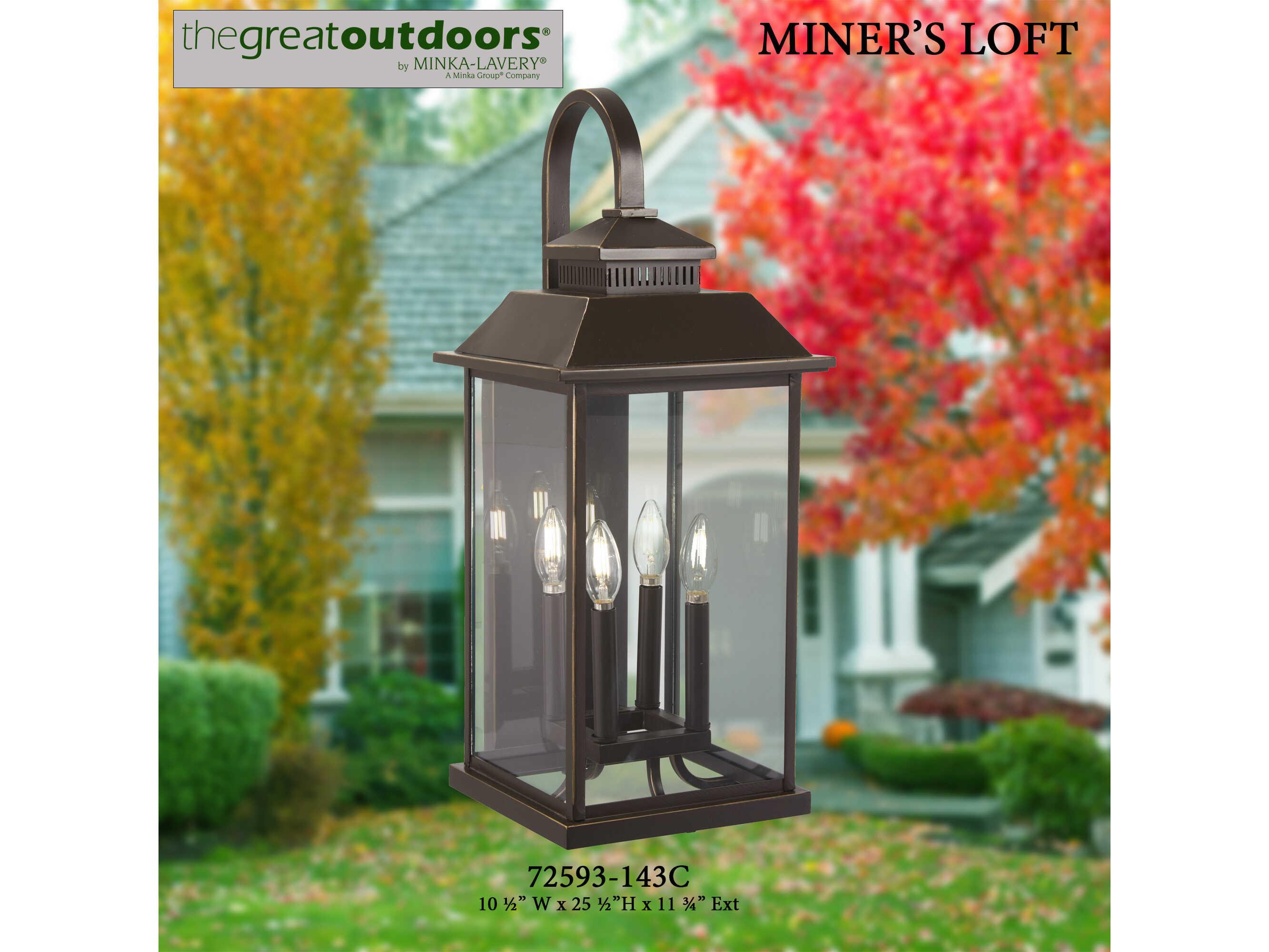 Minka Lavery Miners Loft Glass Outdoor Wall Light