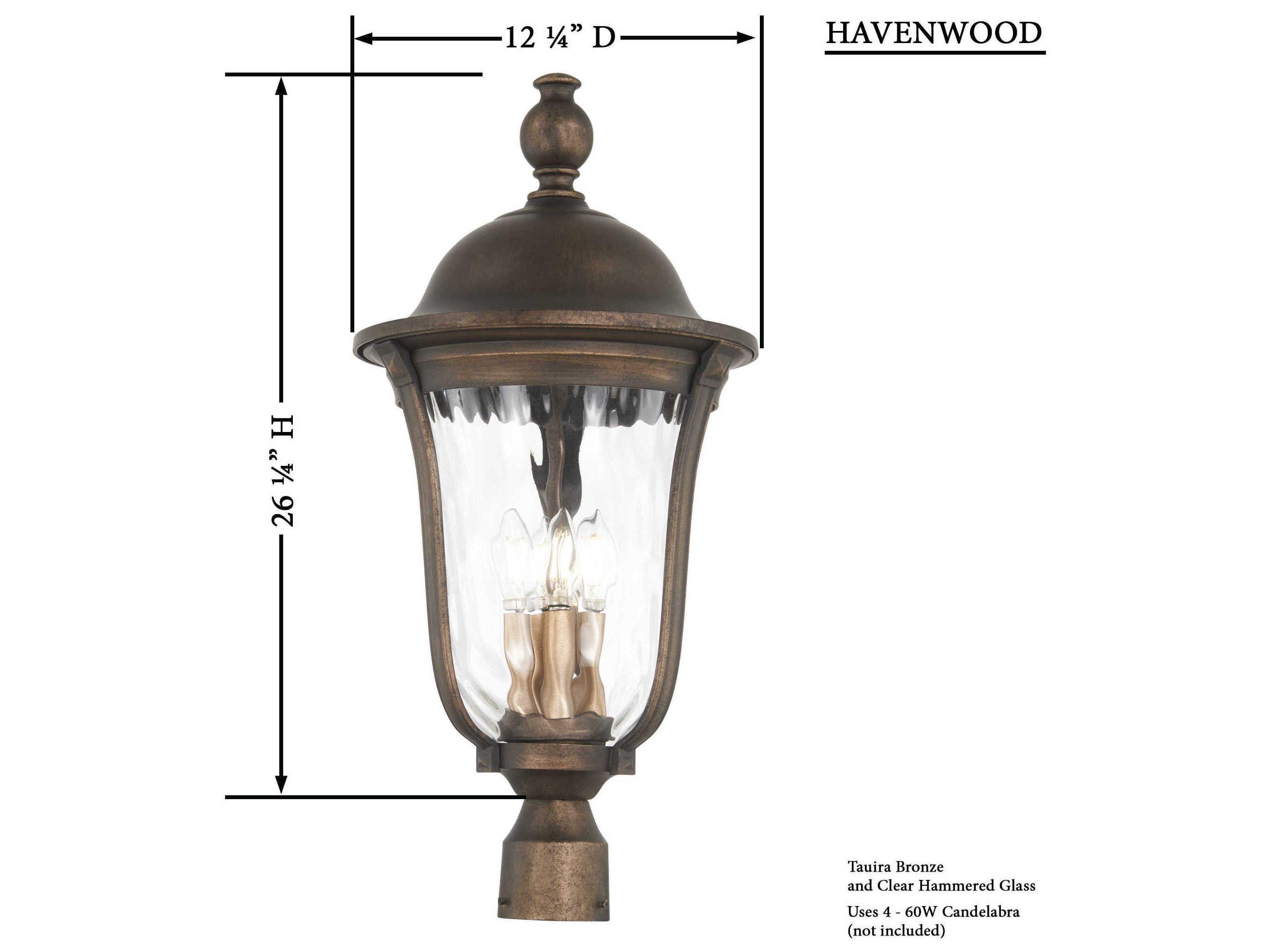 Minka Lavery Havenwood 4 - Light Outdoor Post Light