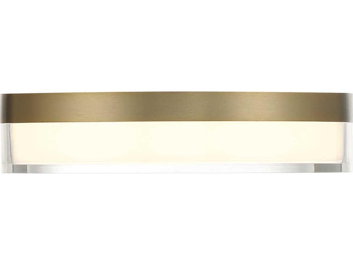 Minka Lavery Vantage 1-Light Ashen Brass Round Flush Mount